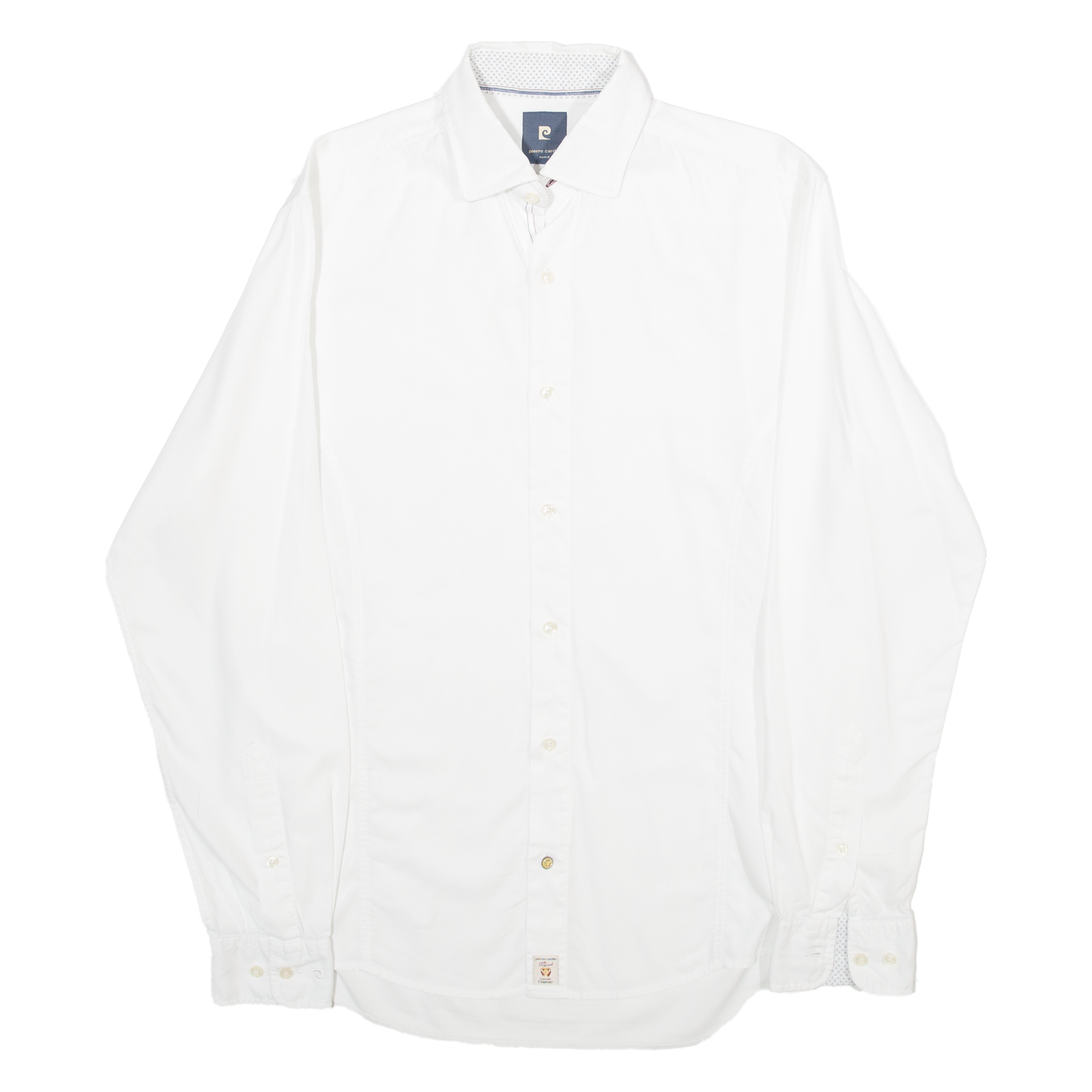 PIERRE CARDIN Stretch Fit Mens Plain Shirt White Long Sleeve S Refurbished - N/A refurbished available on Cerqular
