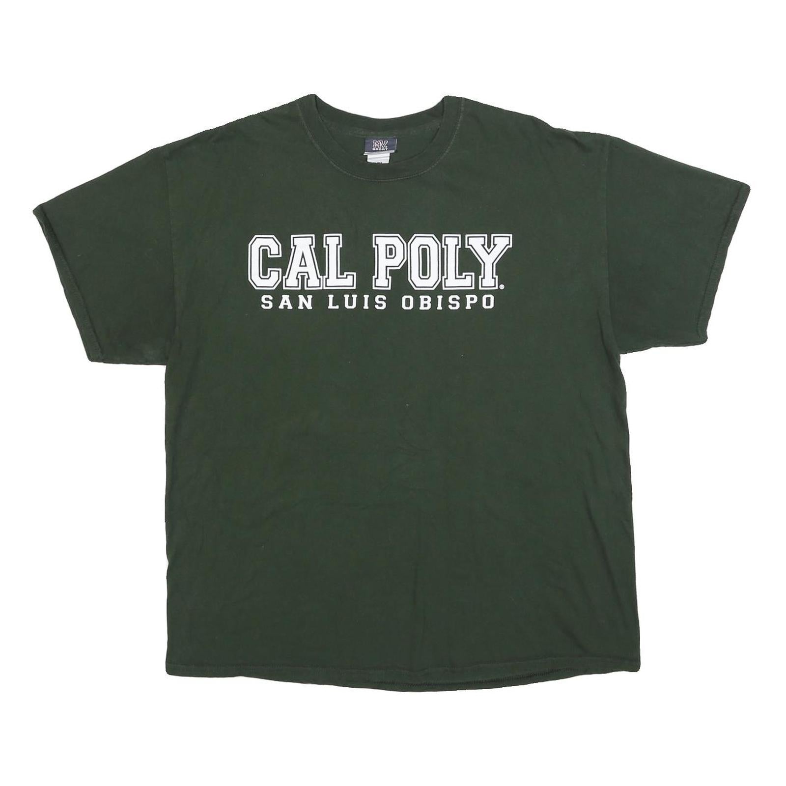 MV SPORT Mens Green Cal Poly San Luis Obispo Graphic T-Shirt XL Short Sleeve Refurbished - N/A refurbished available on Cerqular