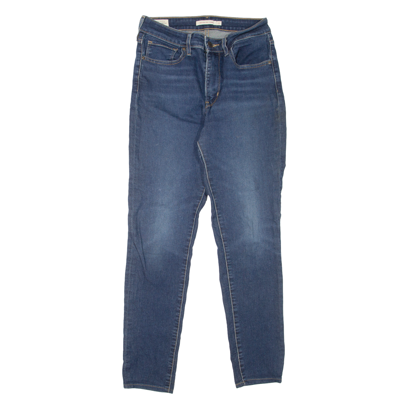 Buy LEVI'S 721 High Rise BIG E Womens Jeans Blue Slim Skinny W27 L27 Refurbished - $36.39 LEVI'S 721 High Rise BIG E Womens Jeans Blue Slim Skinny W27 L27 Refurbished - N/A refurbished available on Cerqular