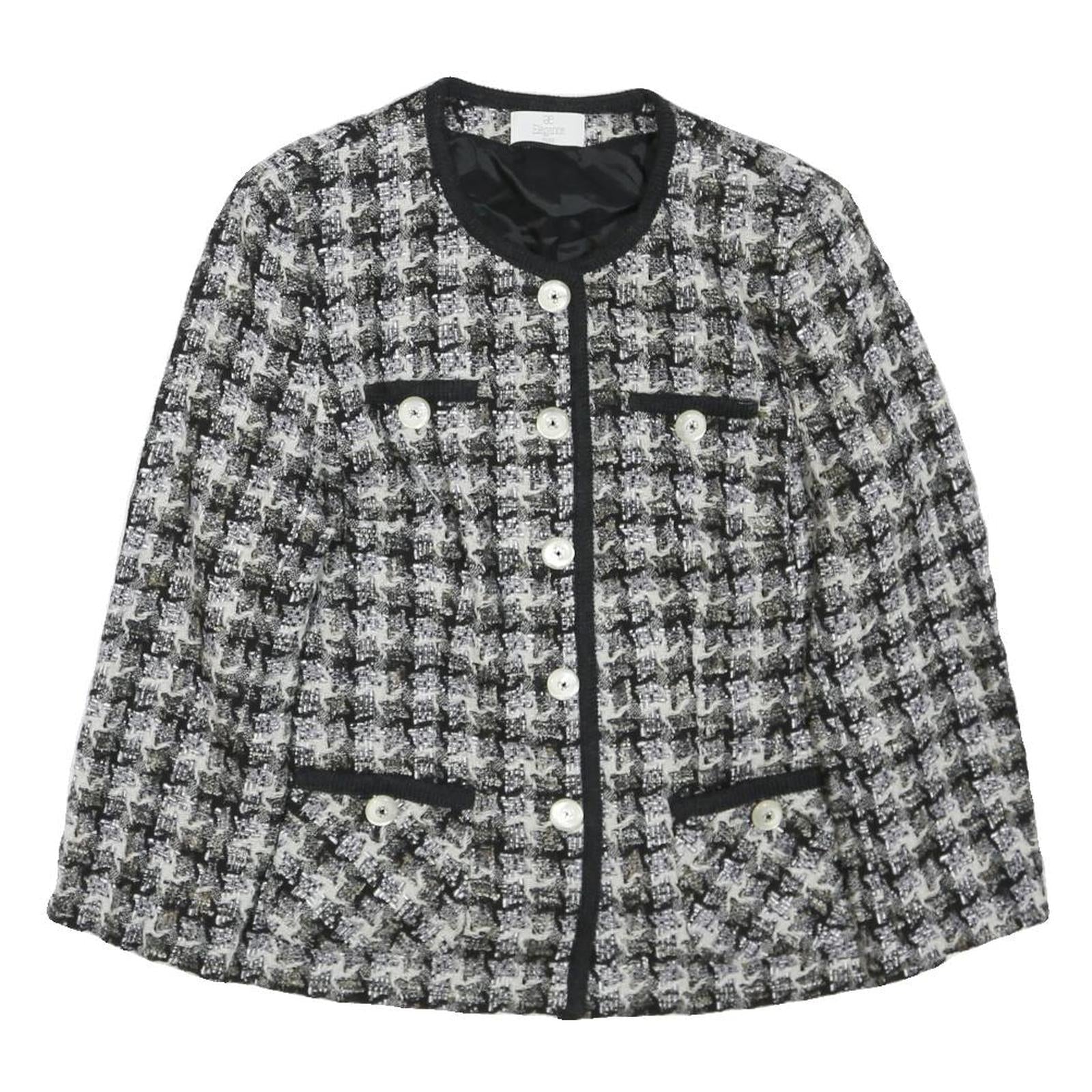 Buy ELEGANCE PARIS Womens Black & White Wool Blend Button Jacket UK 16 Houndstooth Refurbished - $51.99 ELEGANCE PARIS Womens Black & White Wool Blend Button Jacket UK 16 Houndstooth Refurbished - N/A refurbished available on Cerqular