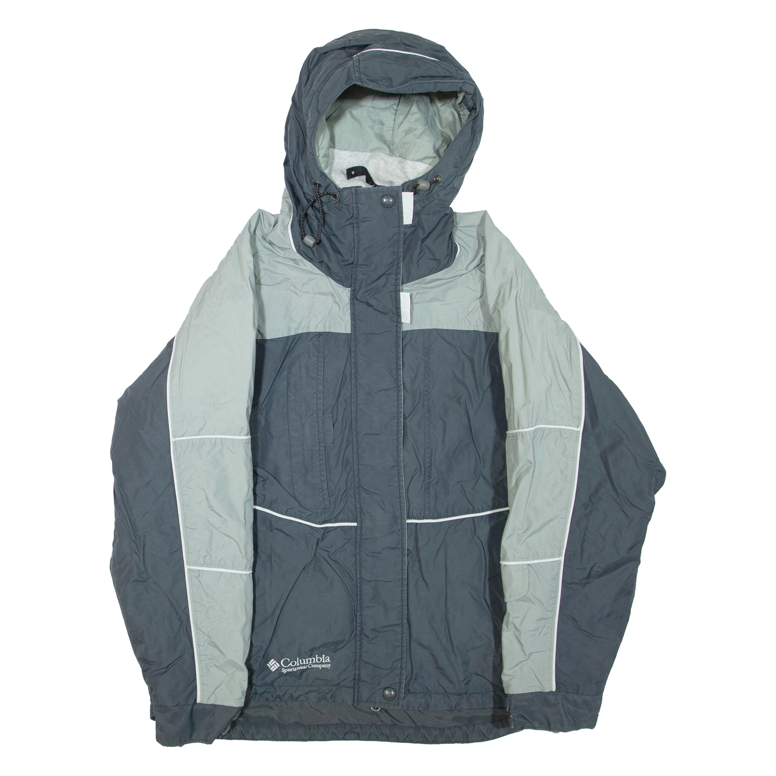 COLUMBIA Womens Jacket Grey Hooded Colourblock S Refurbished - N/A refurbished available on Cerqular