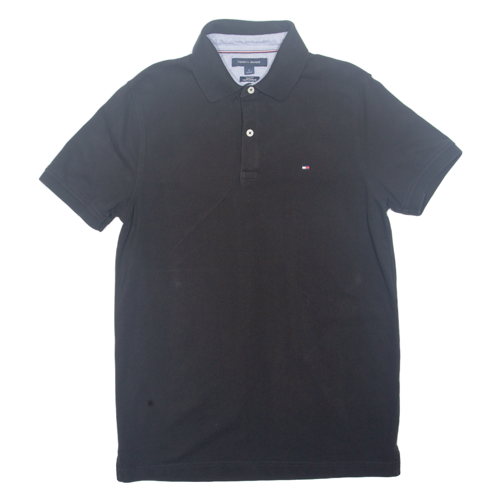 TOMMY HILFIGER Slim Fit Mens Polo Shirt Black M Refurbished - N/A refurbished available on Cerqular