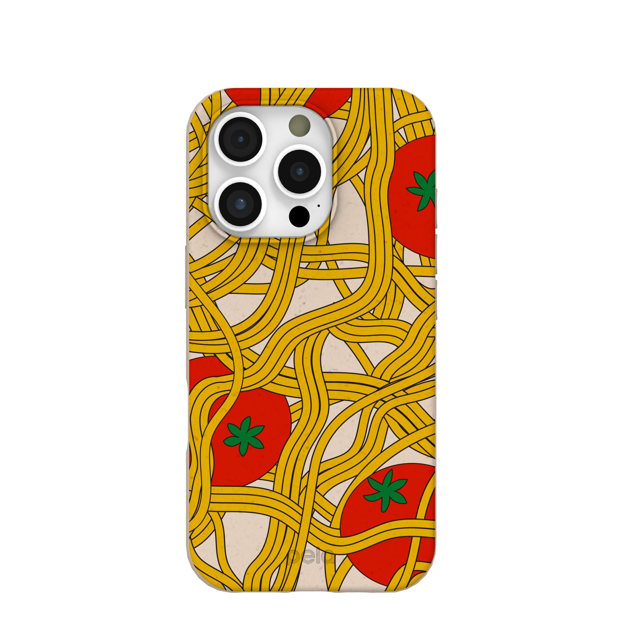 Seashell Spaghetti Splash iPhone 16 Pro Case Refurbished - Pela Case refurbished available on Cerqular