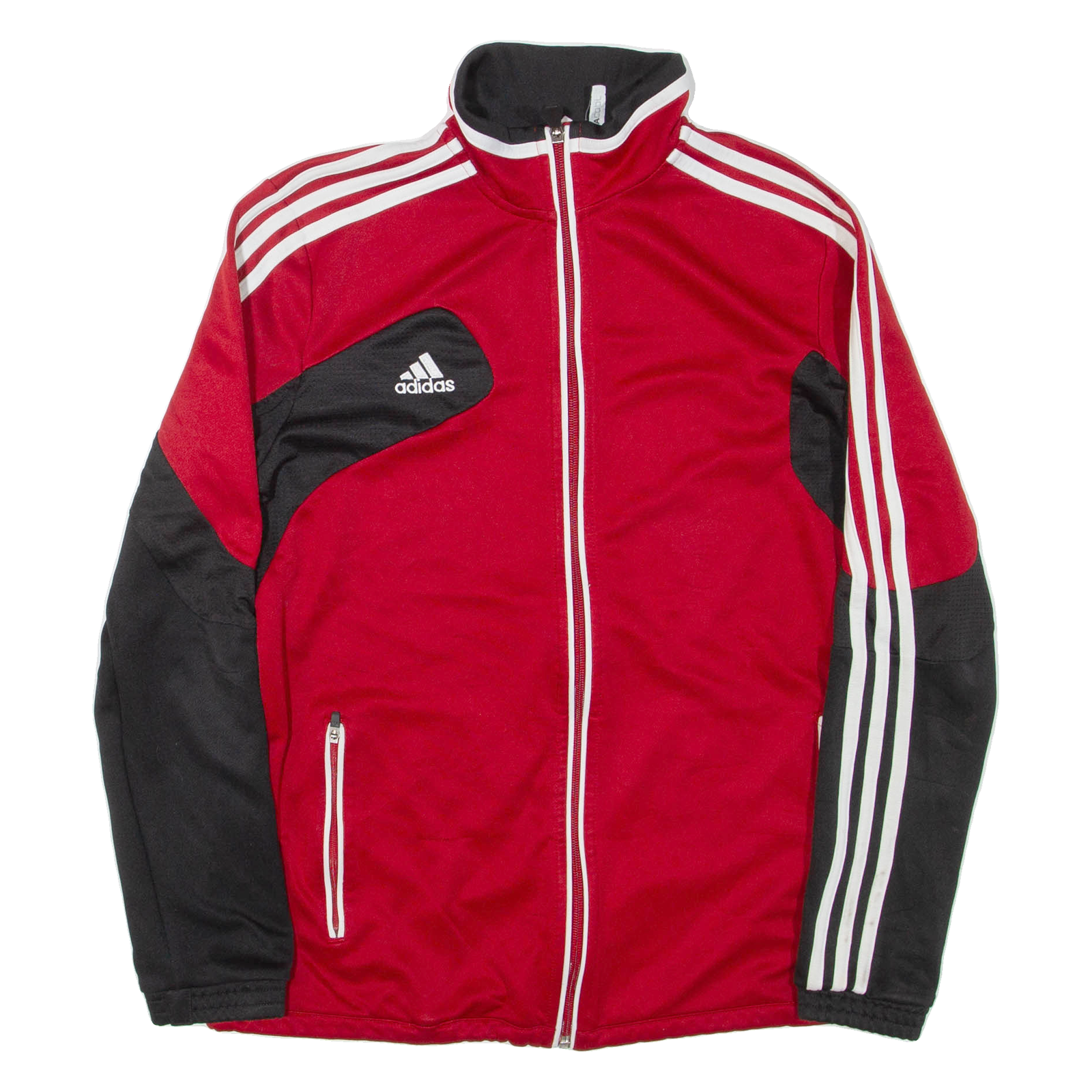 ADIDAS Womens Track Jacket Red Colourblock UK 16 Refurbished - N/A refurbished available on Cerqular