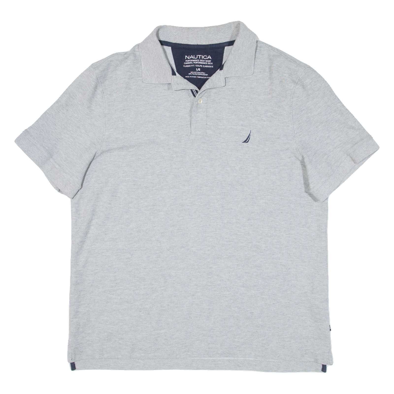 NAUTICA Mens Polo Shirt Grey L Refurbished - N/A refurbished available on Cerqular