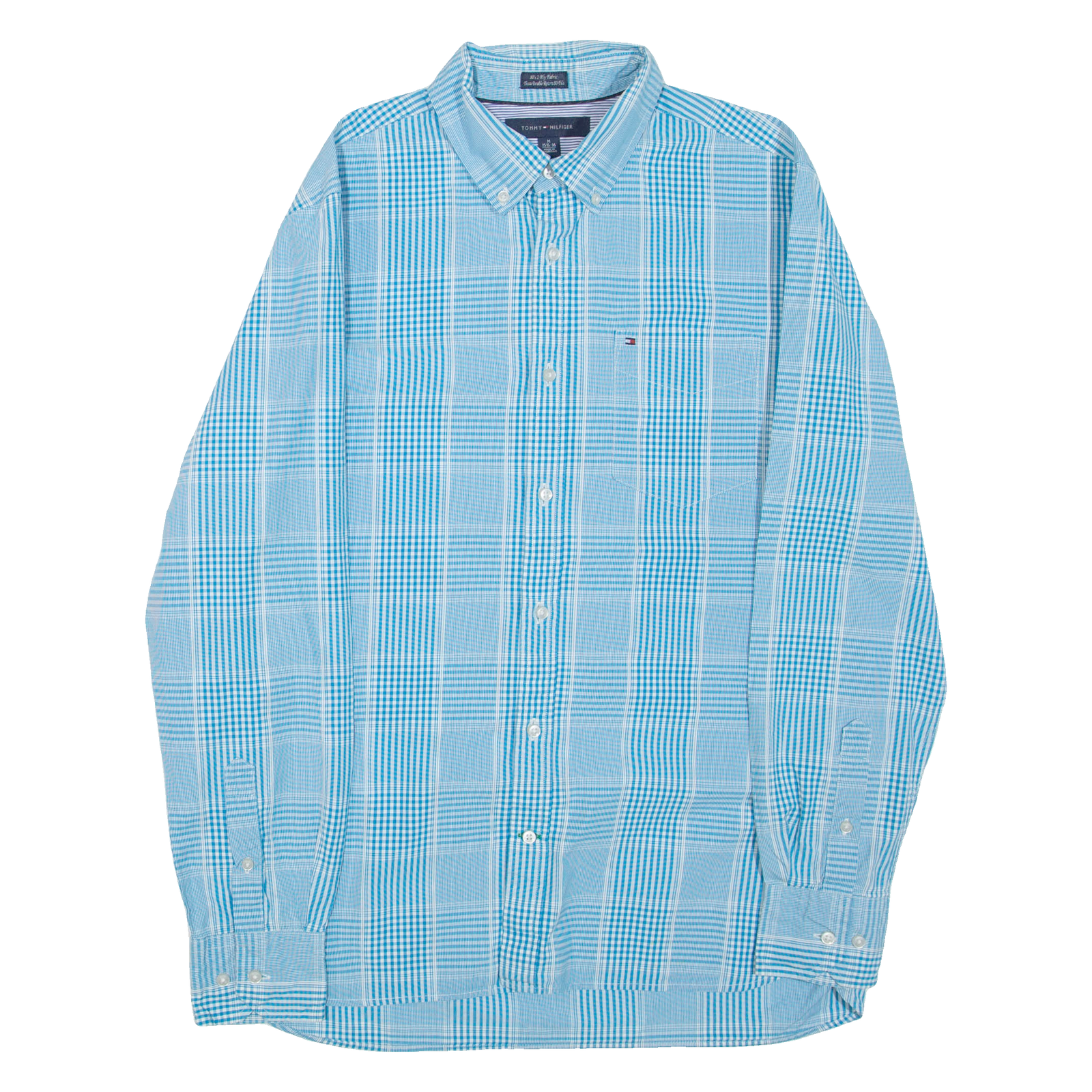 TOMMY HILFIGER Mens Shirt Blue Check Long Sleeve M Refurbished - N/A refurbished available on Cerqular