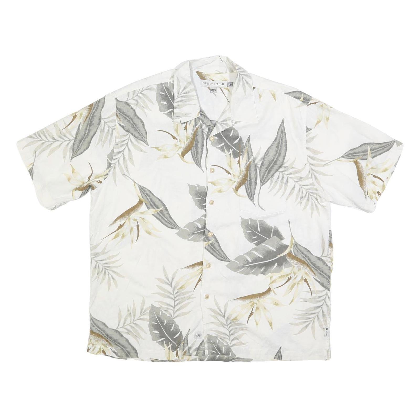 Buy QUIKSILVER Mens White & Beige Leaf Print Shirt L Casual Button-Up Summer Refurbished - $31.19 QUIKSILVER Mens White & Beige Leaf Print Shirt L Casual Button-Up Summer Refurbished - N/A refurbished available on Cerqular