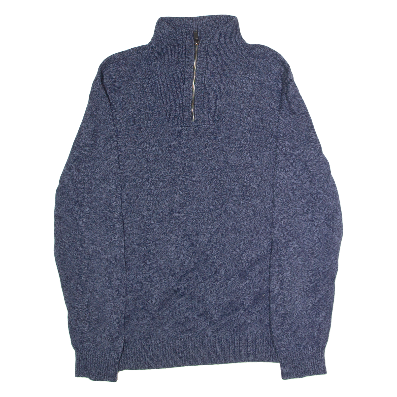 CALVIN KLEIN JEANS Mens Jumper Blue 1/4 Zip Tight Knit XL Refurbished - N/A refurbished available on Cerqular