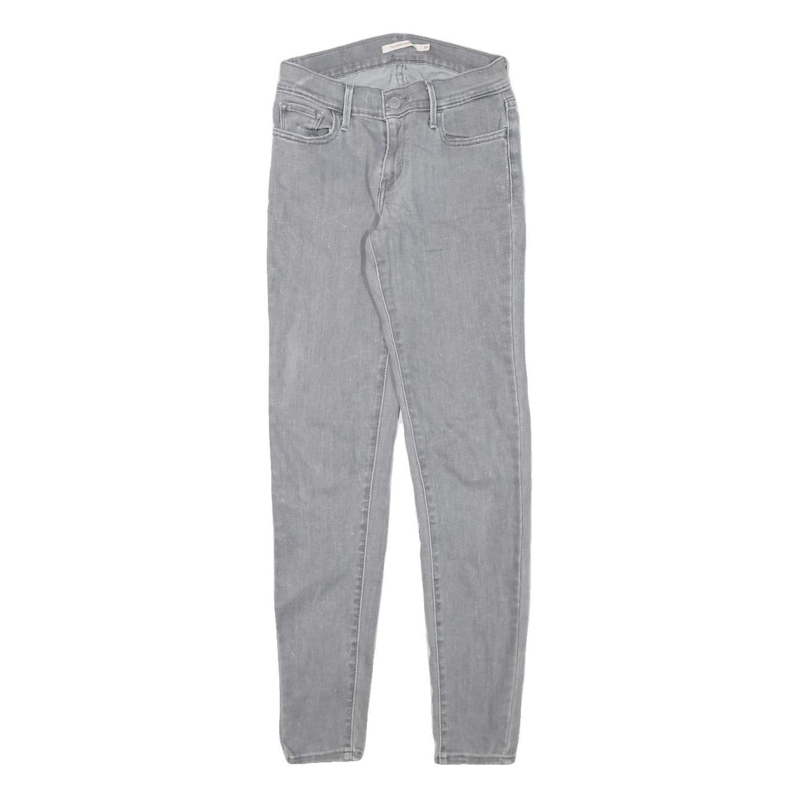LEVI'S 710 Womens Jeans Grey Slim Skinny Denim Light W24 L28 Stretch Cotton Refurbished - N/A refurbished available on Cerqular
