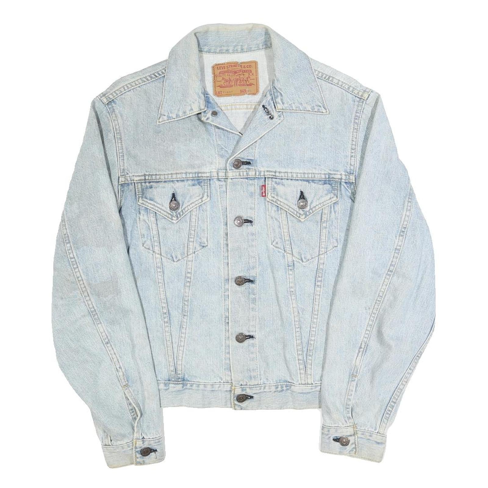 LEVI'S Mens Blue Denim Button Jacket M Cotton Classic Retro Refurbished - N/A refurbished available on Cerqular