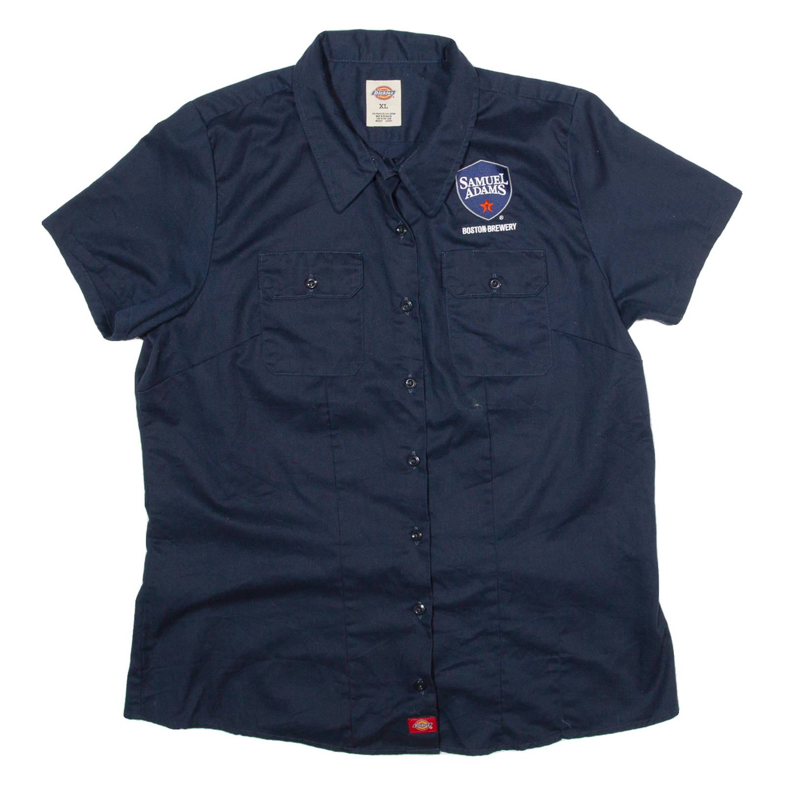 DICKIES Womens Worker Shirt Blue XL Refurbished - N/A refurbished available on Cerqular