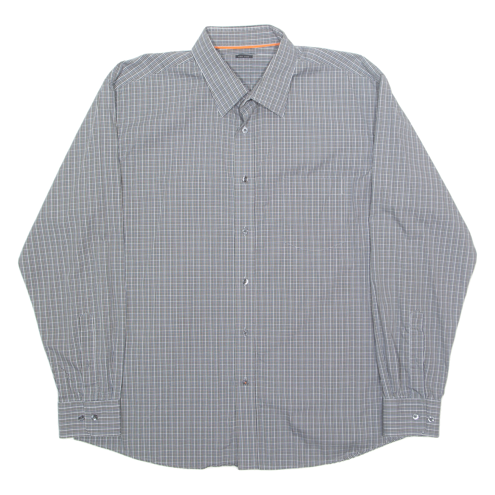 RENATO CAVALLI Mens Shirt Black Check Long Sleeve XL Refurbished - N/A refurbished available on Cerqular