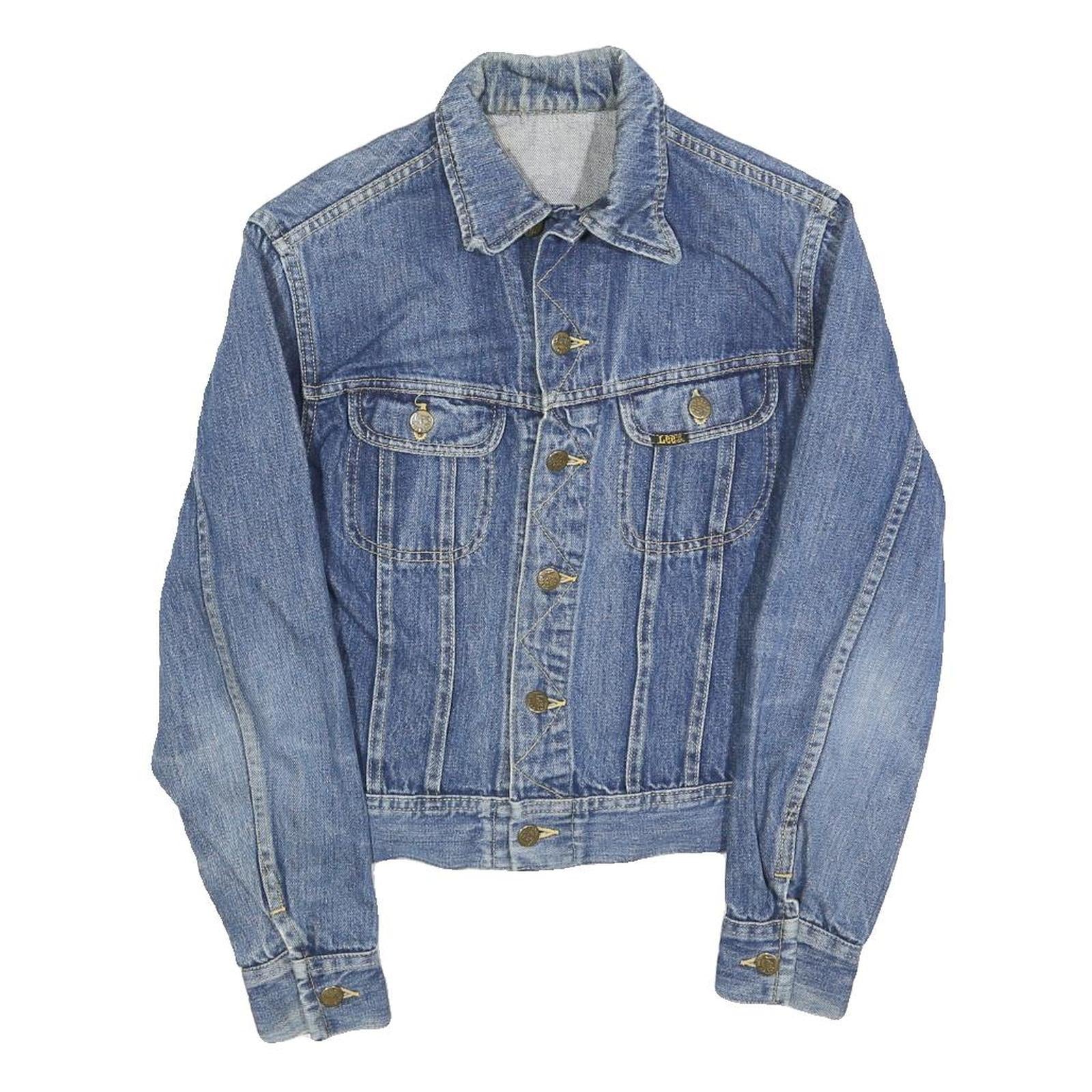 LEE Womens Blue Denim Jacket XS Cotton Classic Button Closure Casual Wear Refurbished - N/A refurbished available on Cerqular