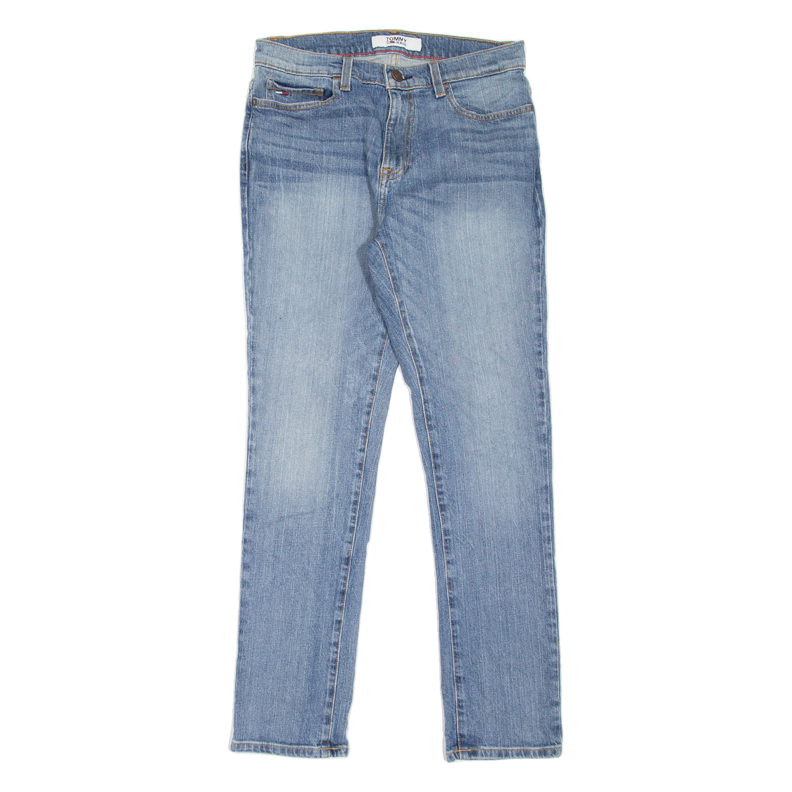 TOMMY JEANS Mens Jeans Blue Slim Straight Stone Wash W30 L30 Refurbished - N/A refurbished available on Cerqular