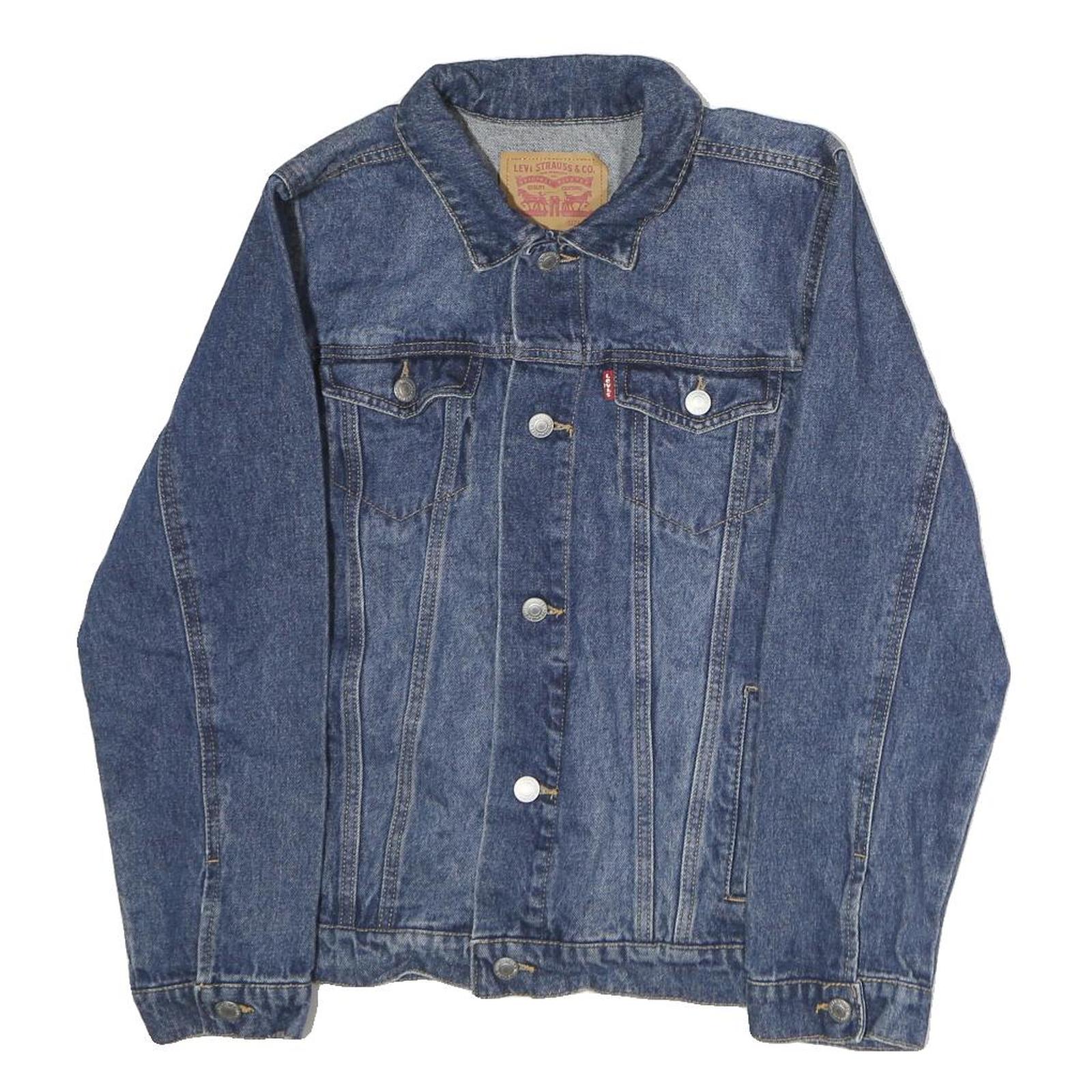 LEVI'S Mens Blue Denim Cotton Button Jacket M Classic Casual Stylish Refurbished - N/A refurbished available on Cerqular