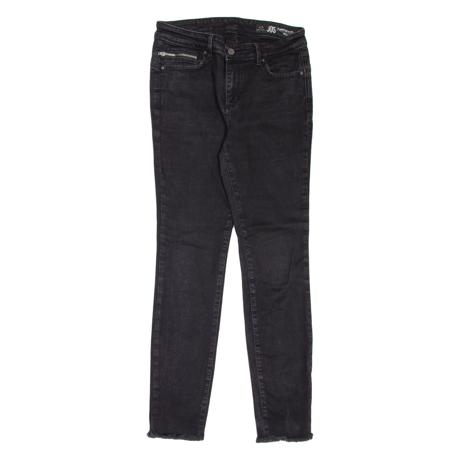 ARMANI EXCHANGE J05 Cropped Womens Jeans Black Slim Skinny W29 L29 Refurbished - N/A refurbished available on Cerqular