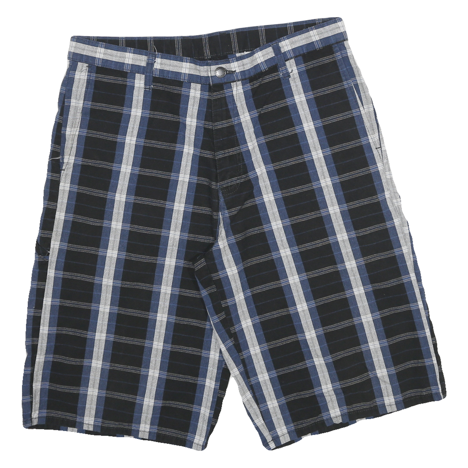 DICKIES Mens Cotton Blend Blue & White Check Casual Shorts XL W32 Comfortable Refurbished - N/A refurbished available on Cerqular