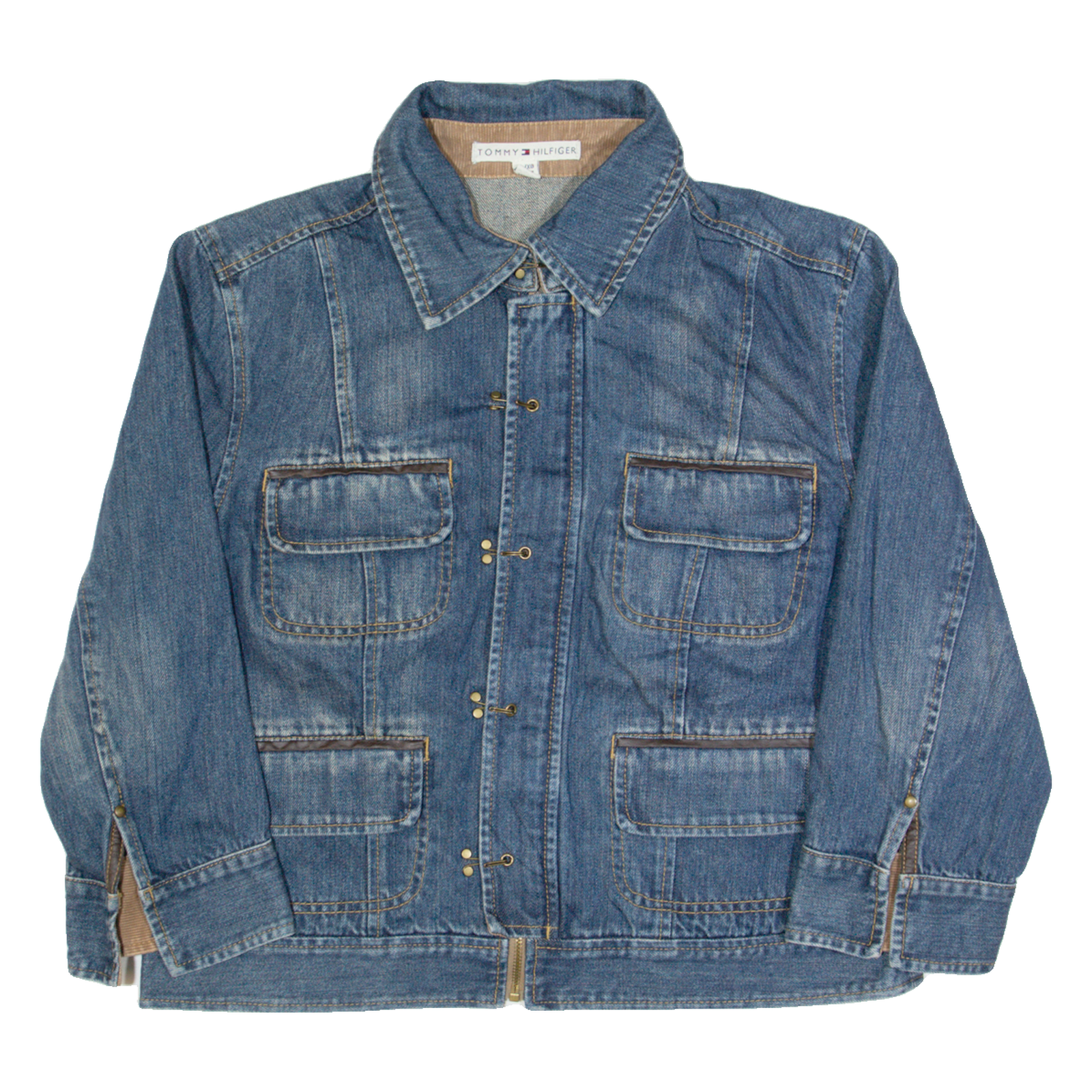 TOMMY HILFIGER Womens Denim Jacket Blue XL Refurbished - N/A refurbished available on Cerqular