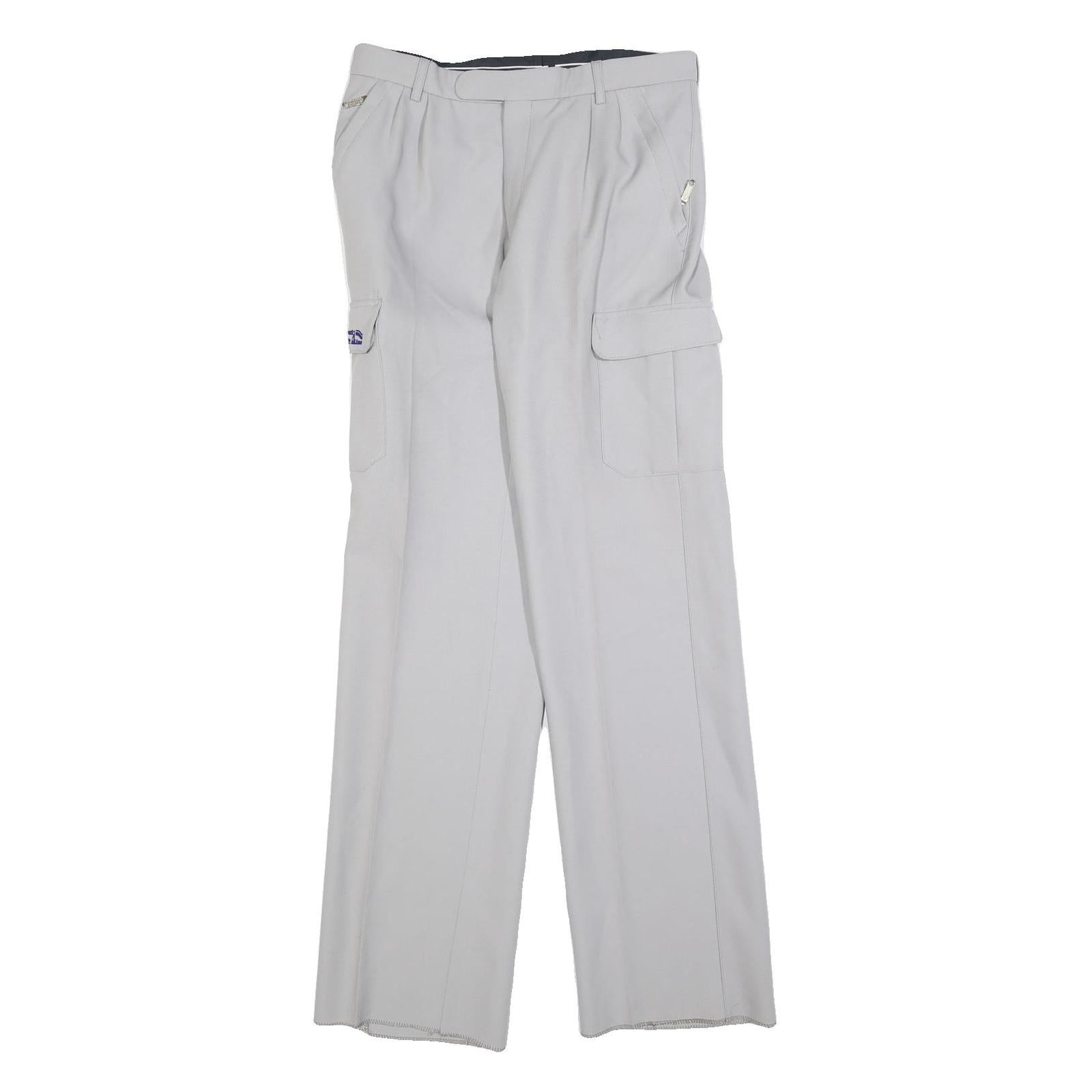 IMI Mens Wool Blend Grey Regular Straight Leg Trousers W30 L34 Casual Smart Refurbished - N/A refurbished available on Cerqular