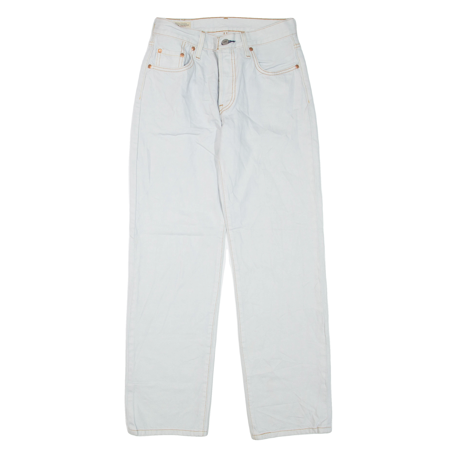LEVI'S 501 Jeans Womens Grey Regular Straight 90s W24 L30 Refurbished - N/A refurbished available on Cerqular