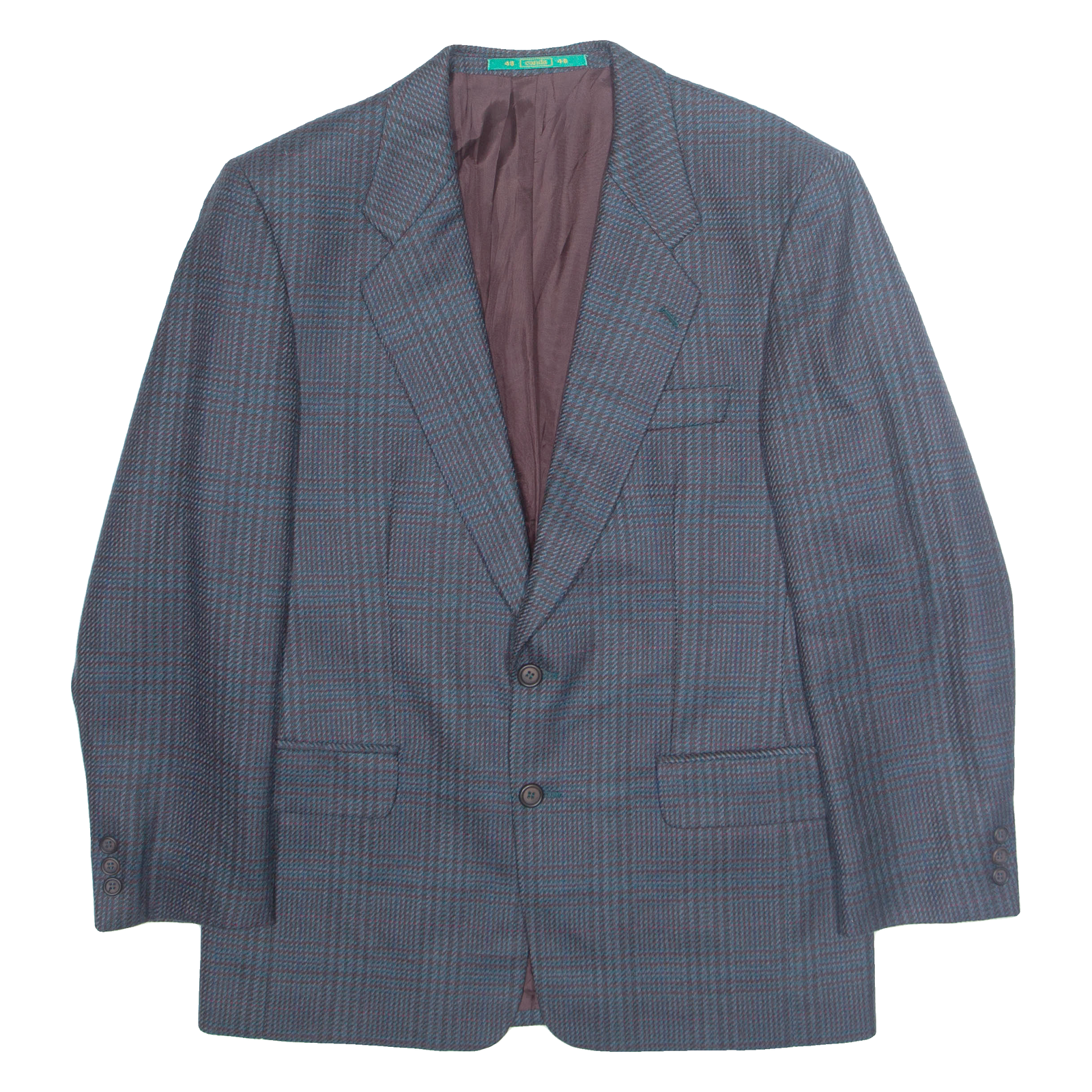 CANDA Mens Blazer Jacket Blue Houndstooth L Refurbished - N/A refurbished available on Cerqular