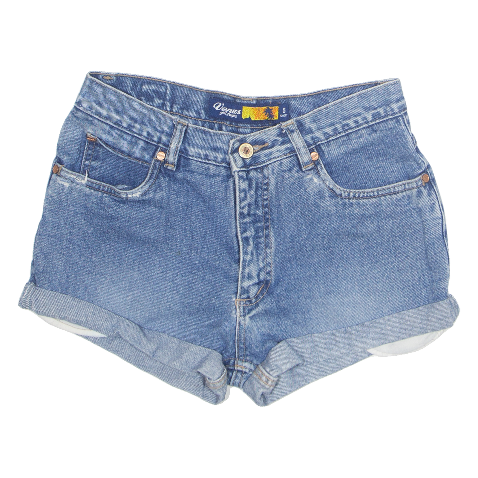 VENUS GIRL TRAP Womens Denim Shorts Blue S W28 Refurbished - N/A refurbished available on Cerqular