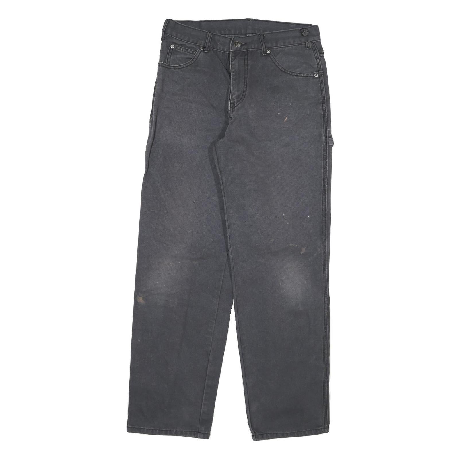 DICKIES Mens Jeans Black Regular Straight Denim Medium W30 L30 Workwear Pants Refurbished - N/A refurbished available on Cerqular