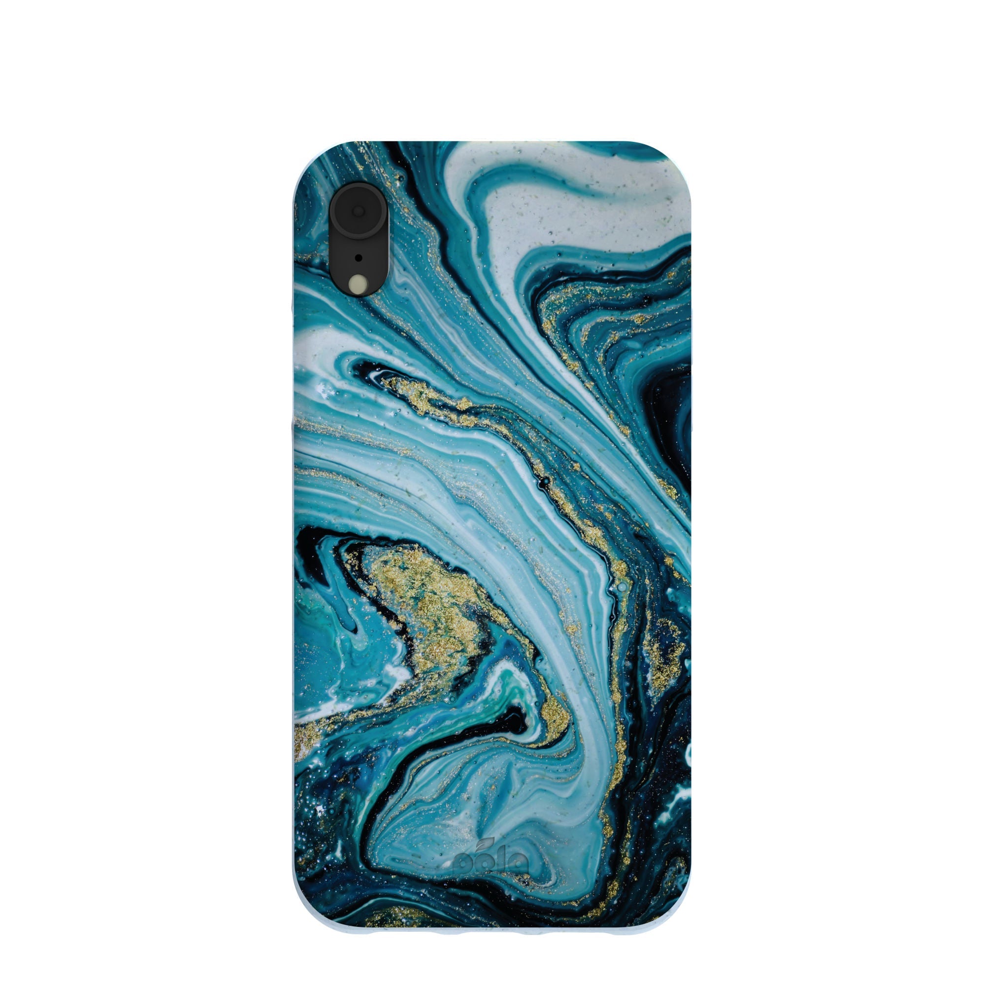 Powder Blue Marble iPhone XR Case Refurbished - Pela Case refurbished available on Cerqular