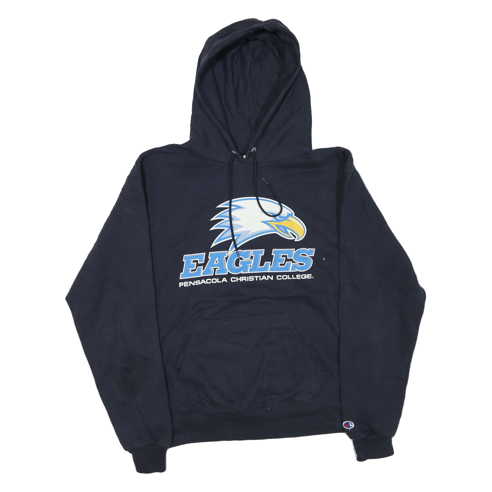 CHAMPION Mens Navy Blue Eagles Hooded Pullover M College Graphic Hoodie Refurbished - N/A refurbished available on Cerqular