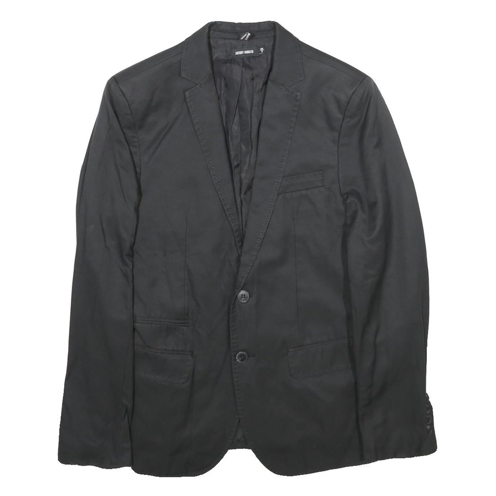 ANTHONY MORATO Mens Black Cotton Blend Jacket S Button Plain Classic Stylish Refurbished - N/A refurbished available on Cerqular