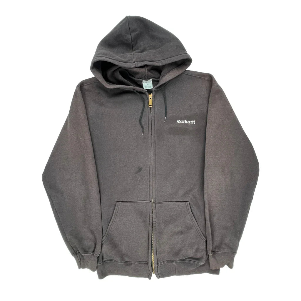 Carhartt Hoodie - Medium Brown Cotton Blend Refurbished - Thrifted (note: this is a term often used to describe second- refurbished available on Cerqular