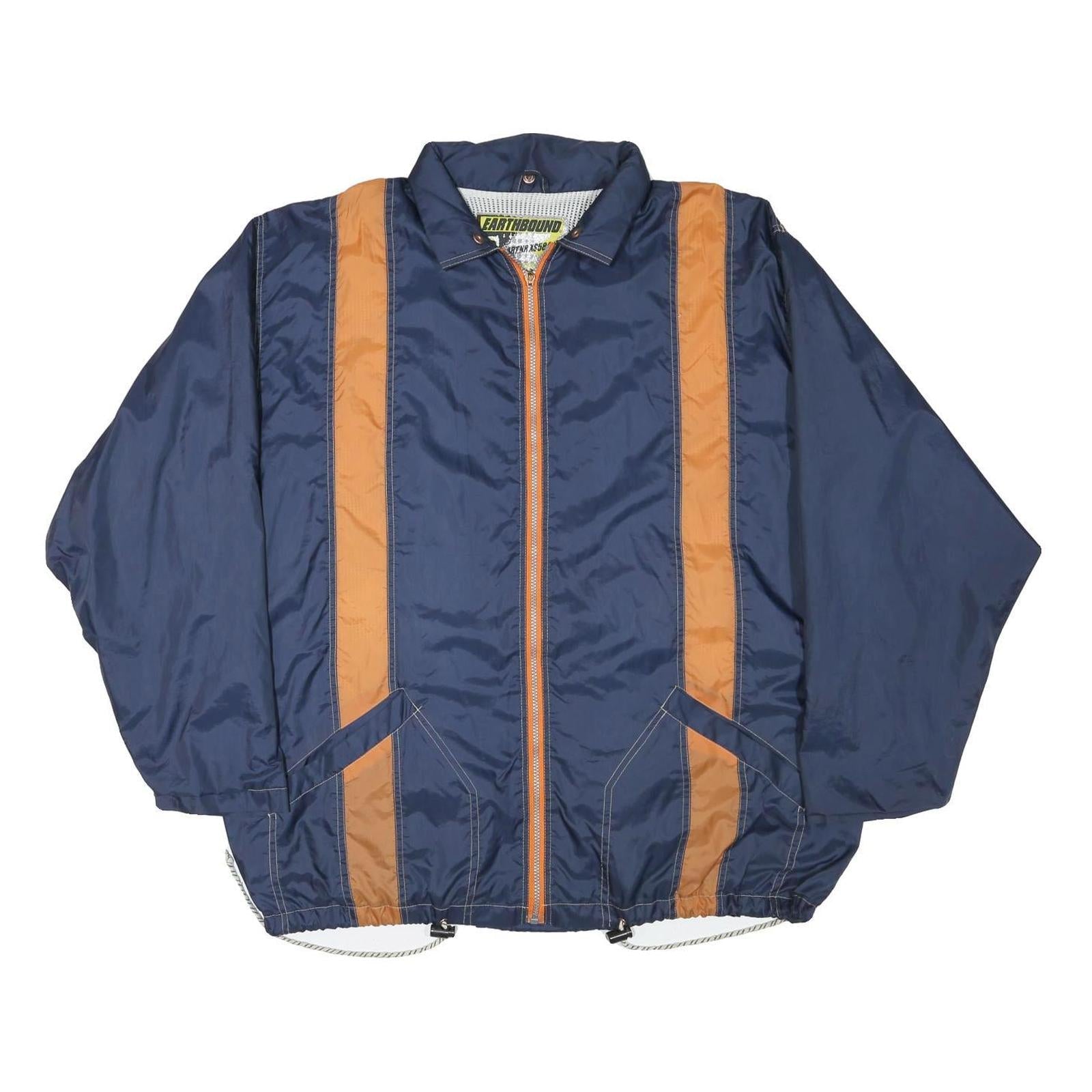 EARTHBOUND Mens Navy & Orange Casual Zip Jacket XL Polyester Blend Sporty Refurbished - N/A refurbished available on Cerqular