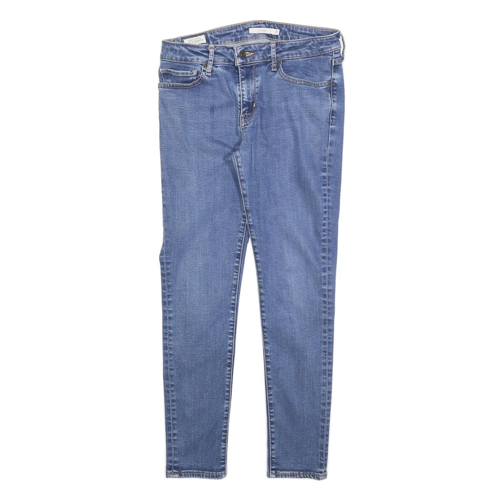 LEVI'S 711 BIG E Womens Slim Jeans Denim Medium Wash W28 L28 Stretch Cotton Refurbished - N/A refurbished available on Cerqular