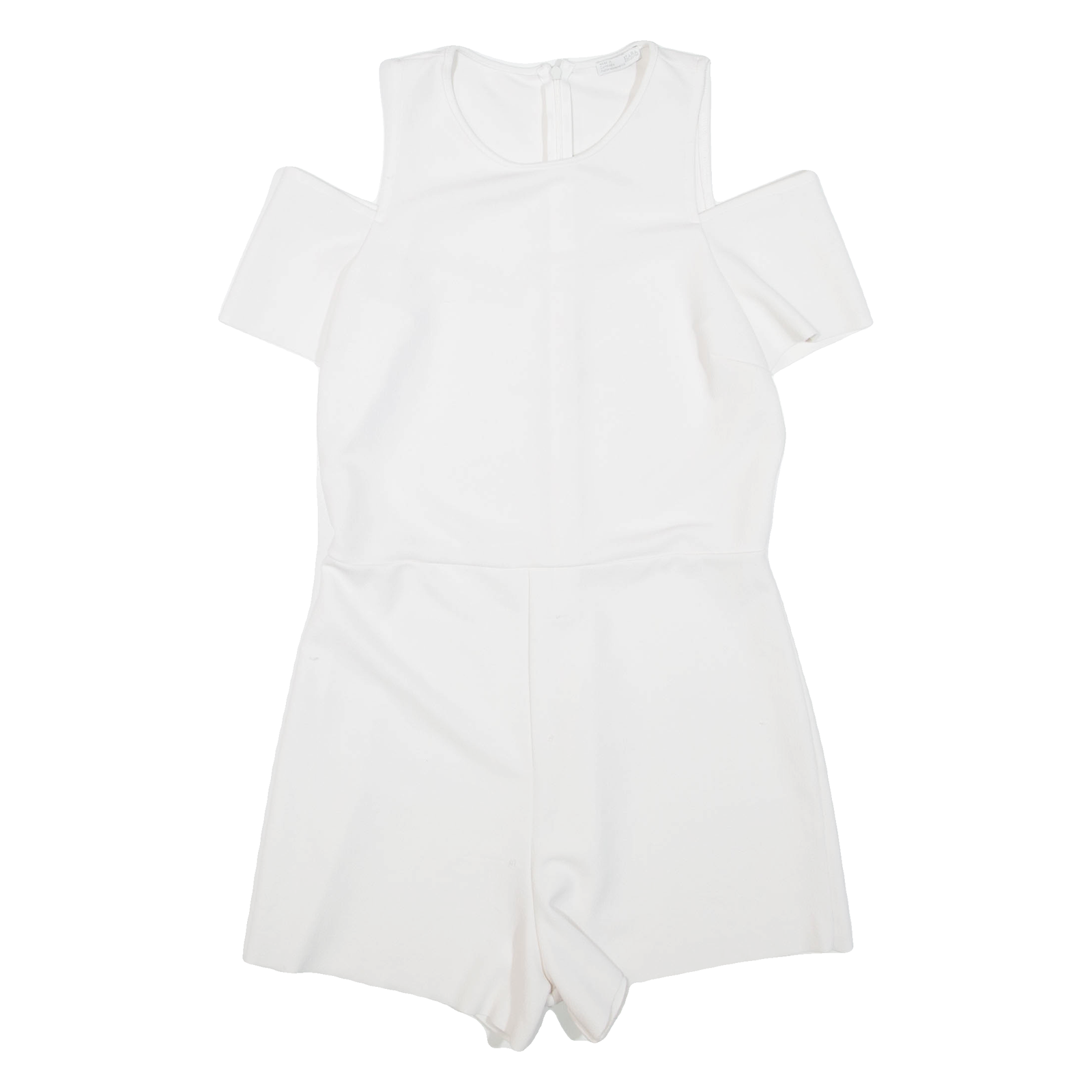 ZARA Womens Playsuit White Wide-Leg Viscose S Refurbished - N/A refurbished available on Cerqular