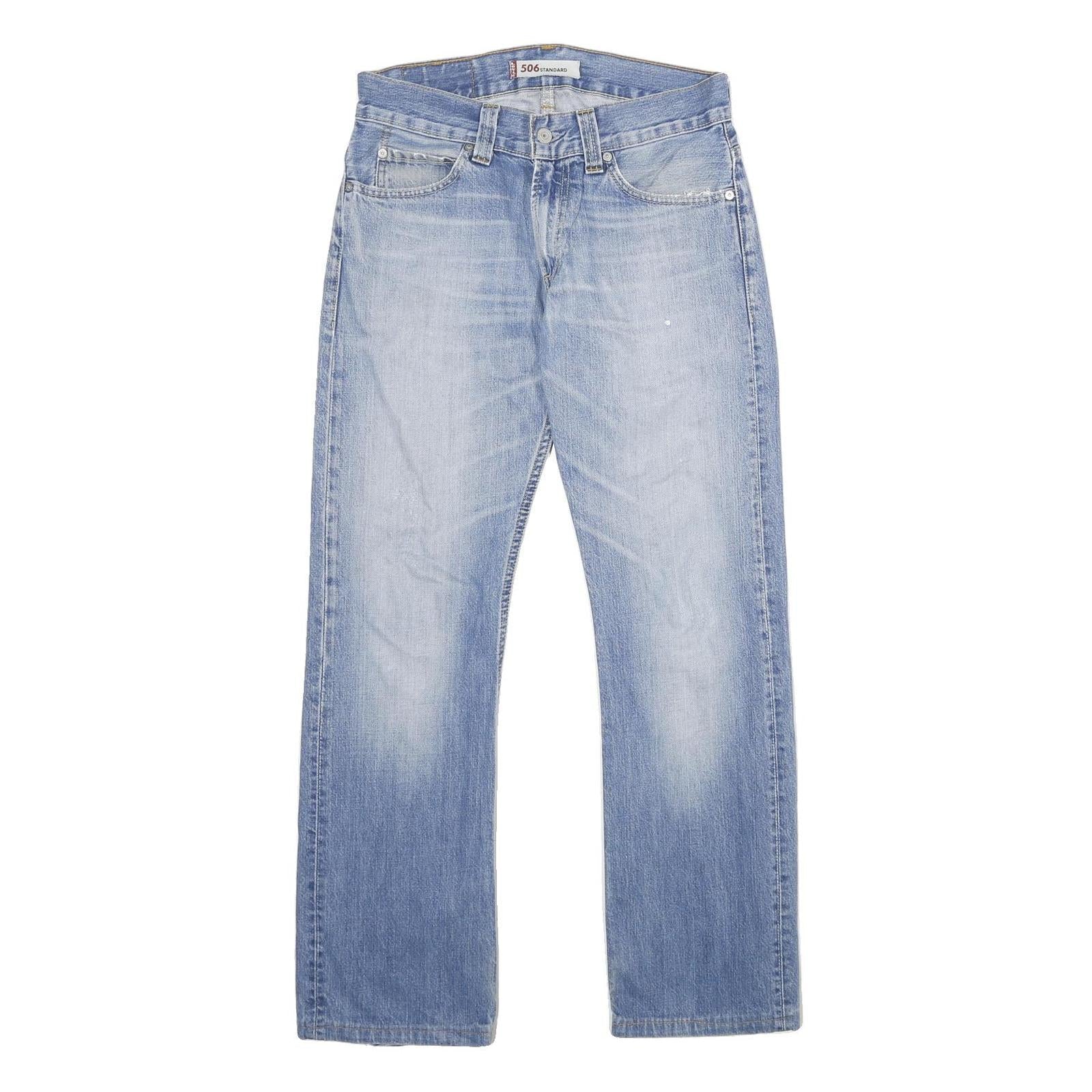 LEVI'S 506 Mens Jeans Blue Regular Straight Denim Medium W30 L34 Classic Fit Refurbished - N/A refurbished available on Cerqular