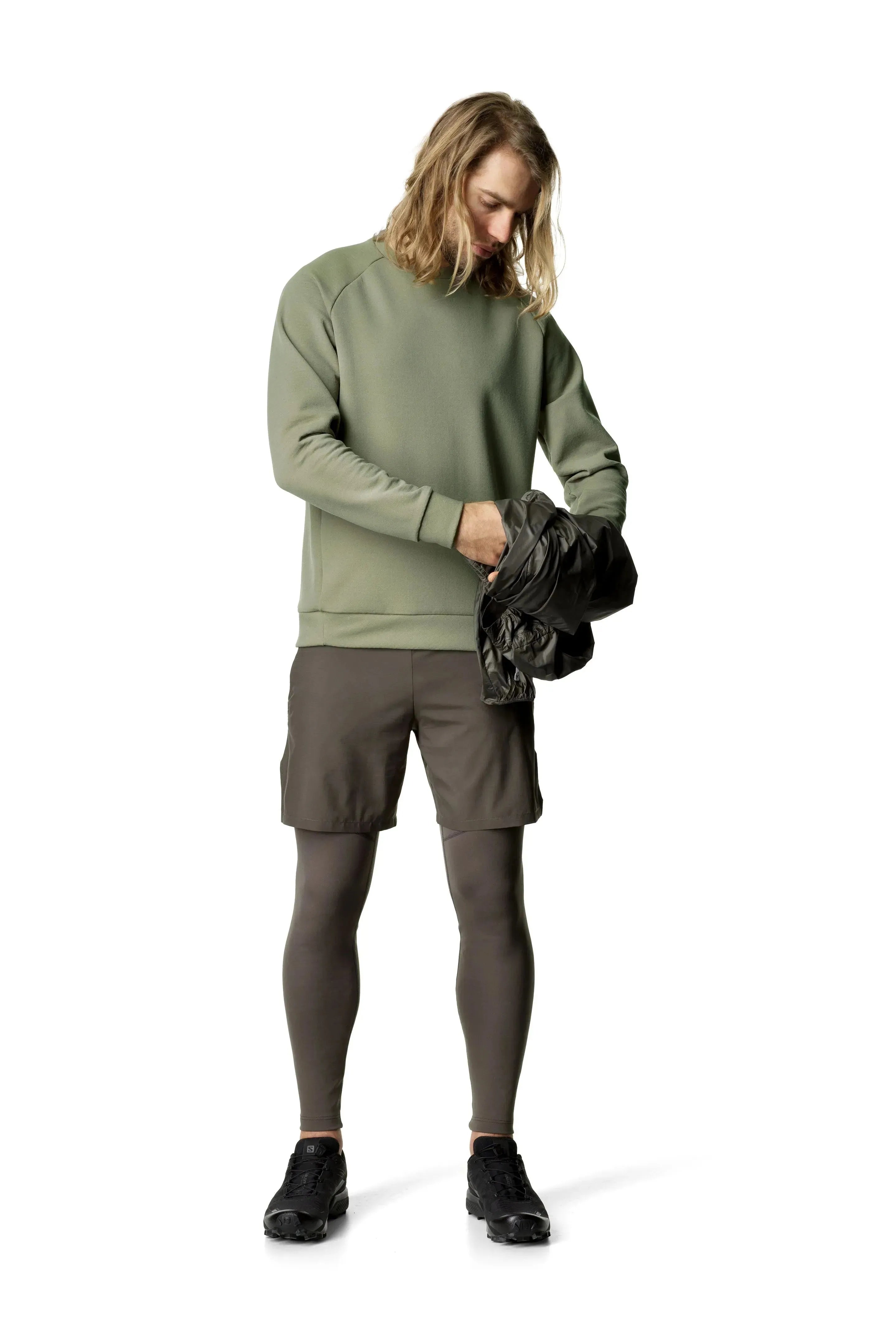 M's Mono Air Crew | Color: In Between Green | Size: M Refurbished - Houdini Sportswear refurbished available on Cerqular