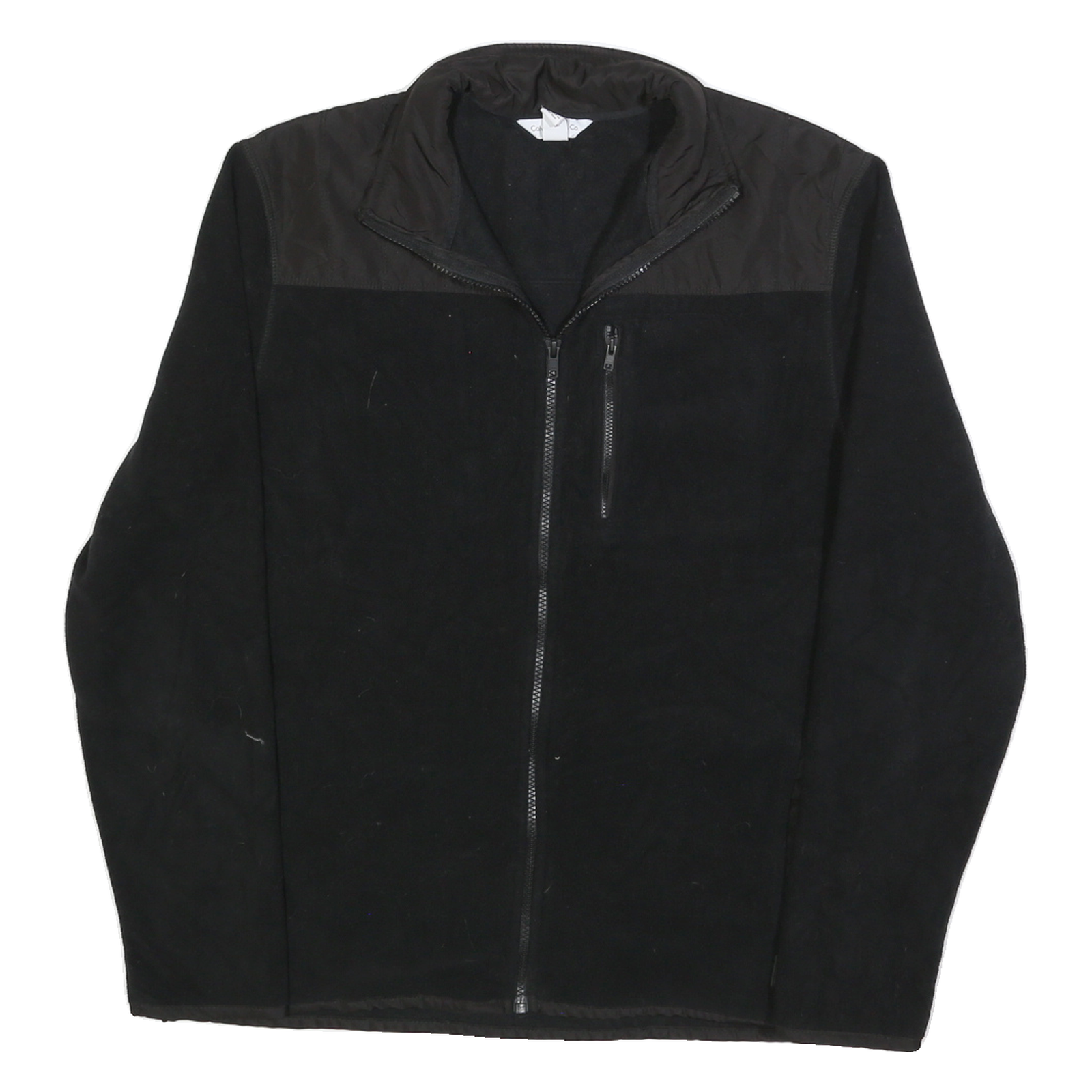 CALVIN KLEIN Womens Black Jacket L Polyester Zip Plain Classic Casual Outerwear Refurbished - N/A refurbished available on Cerqular
