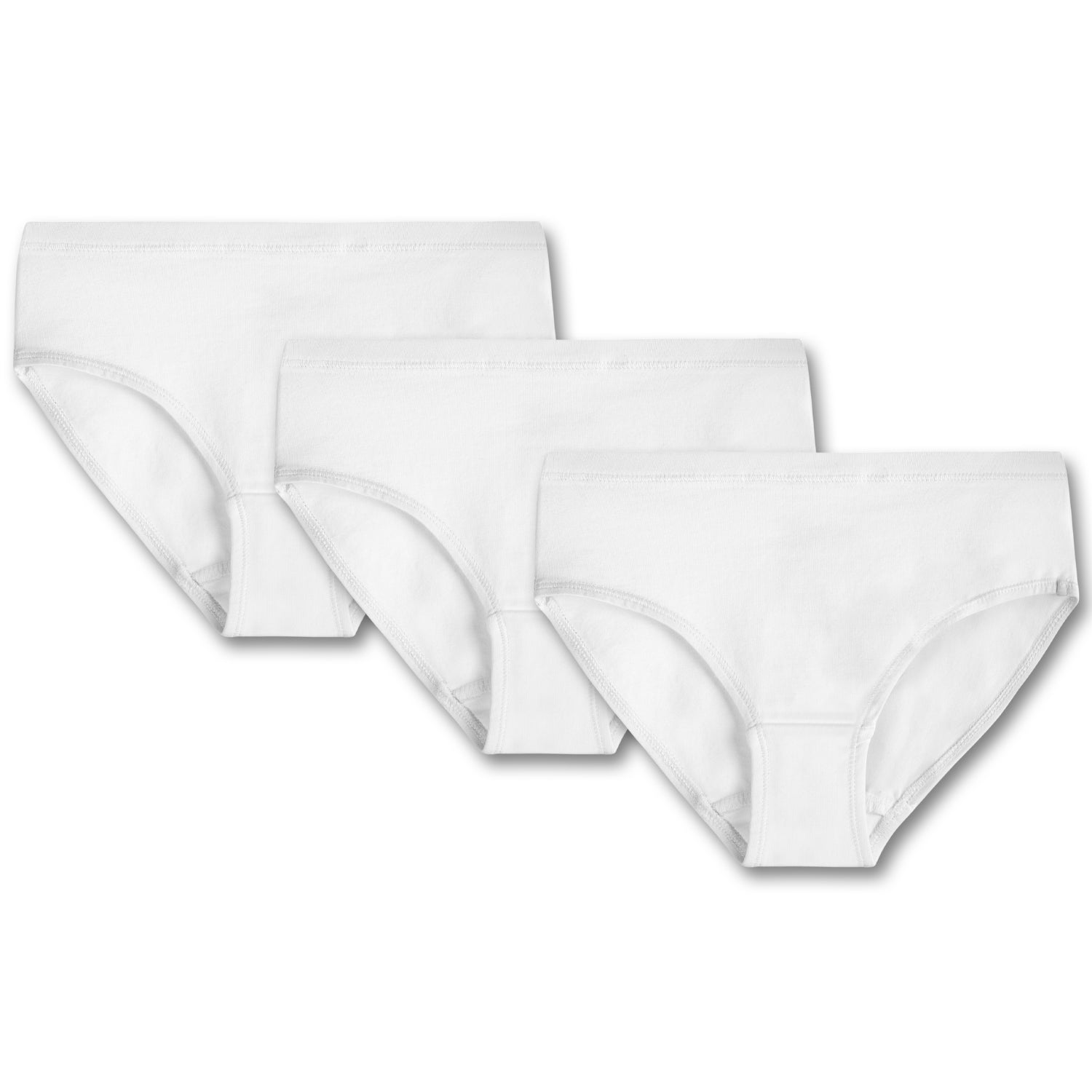 Organic Cotton Kids Bikini Underwear - 3 Pack | Color: White | Size: X-Large (12) Refurbished - N/A (Note: There is no well-known brand named "M refurbished available on Cerqular