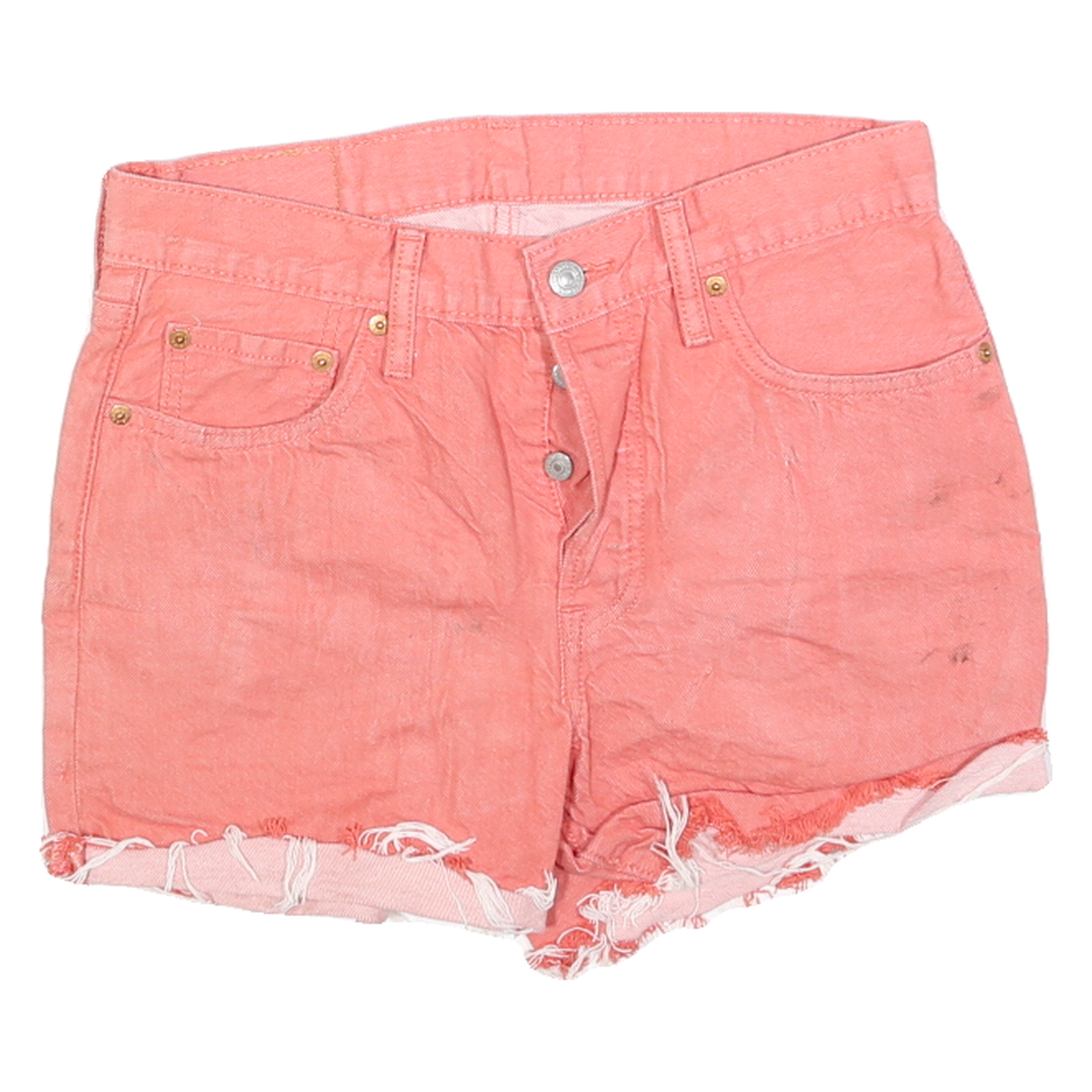 LEVI'S Womens Shorts Pink Casual Cut-Off M W29 Cotton Summer Beachwear Refurbished - N/A refurbished available on Cerqular