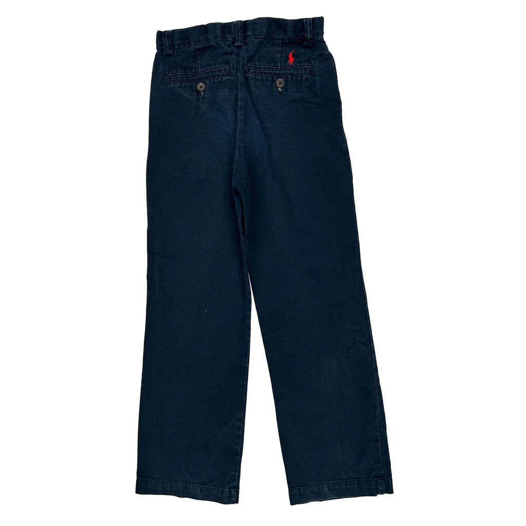Age 7 Polo By Ralph Lauren Trousers - Small Navy Cotton Refurbished - Thrifted (note: this is a term often used to describe second- refurbished available on Cerqular
