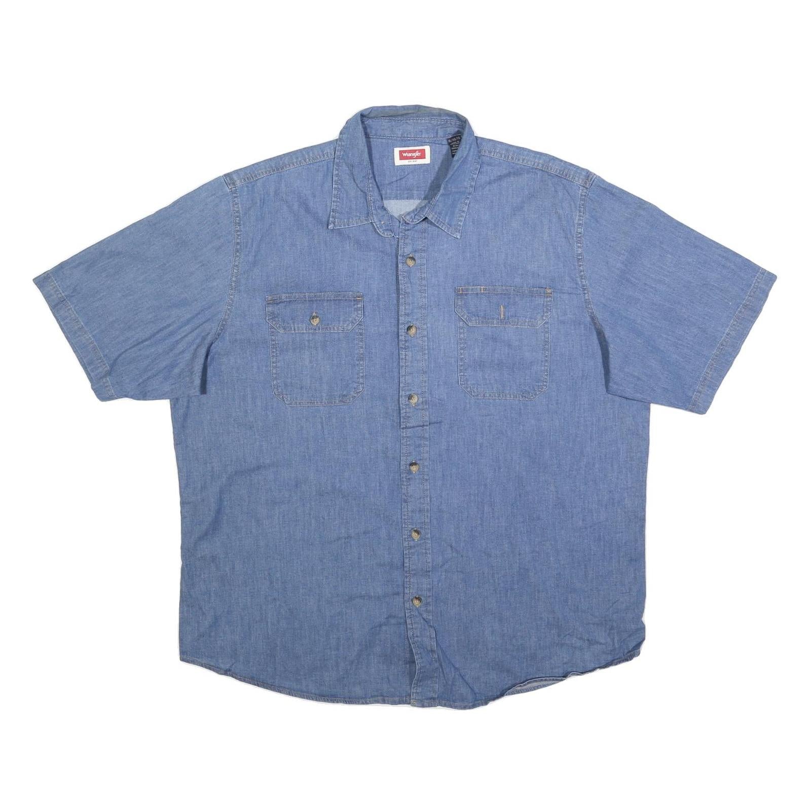 Buy WRANGLER Mens Blue Denim Cotton Shirt XL Casual Button Pocket Workwear Refurbished - $33.79 WRANGLER Mens Blue Denim Cotton Shirt XL Casual Button Pocket Workwear Refurbished - N/A refurbished available on Cerqular