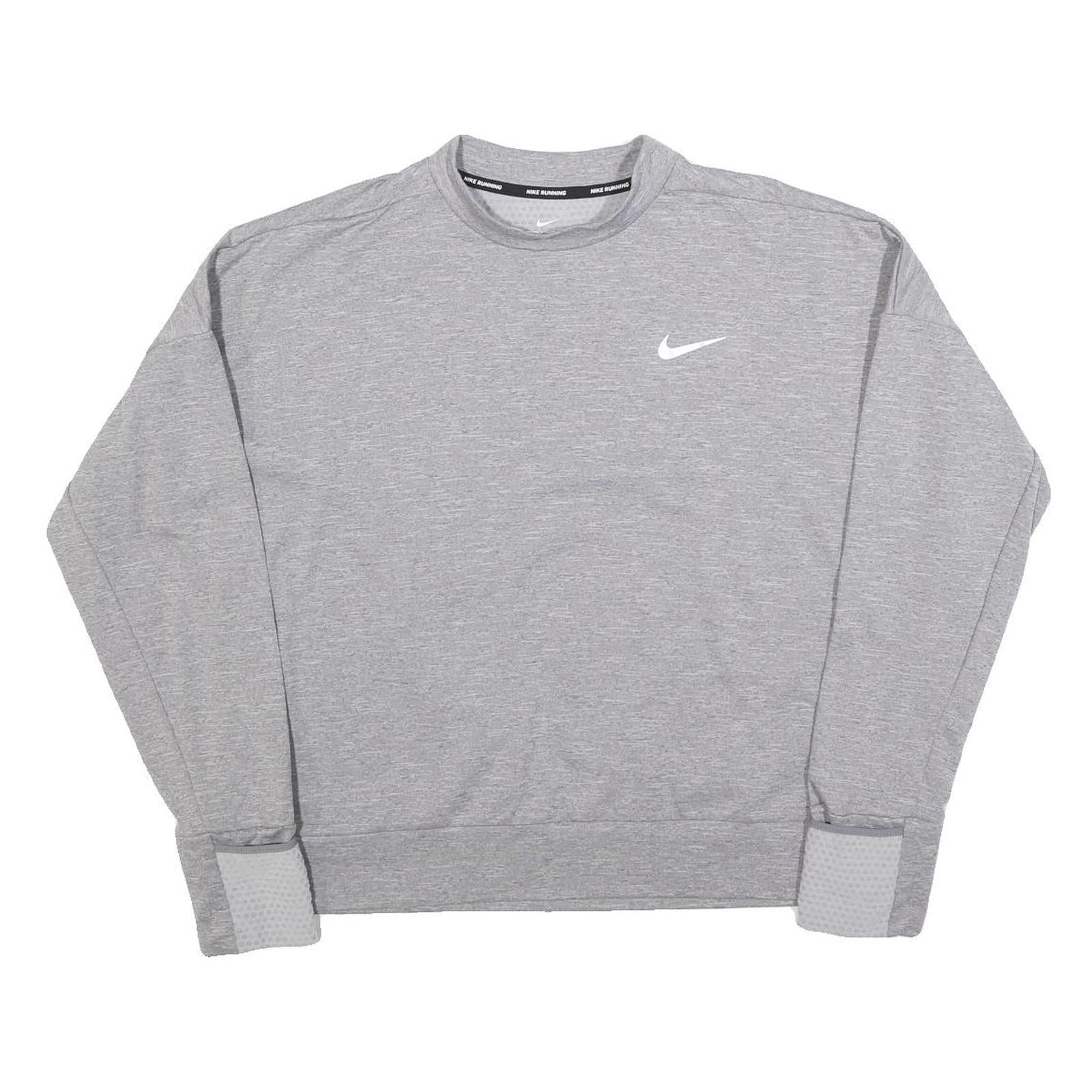 Buy NIKE Womens Grey Crew Neck L Sweatshirt Nike Swoosh Logo Running Sports Refurbished - $41.59 NIKE Womens Grey Crew Neck L Sweatshirt Nike Swoosh Logo Running Sports Refurbished - N/A refurbished available on Cerqular