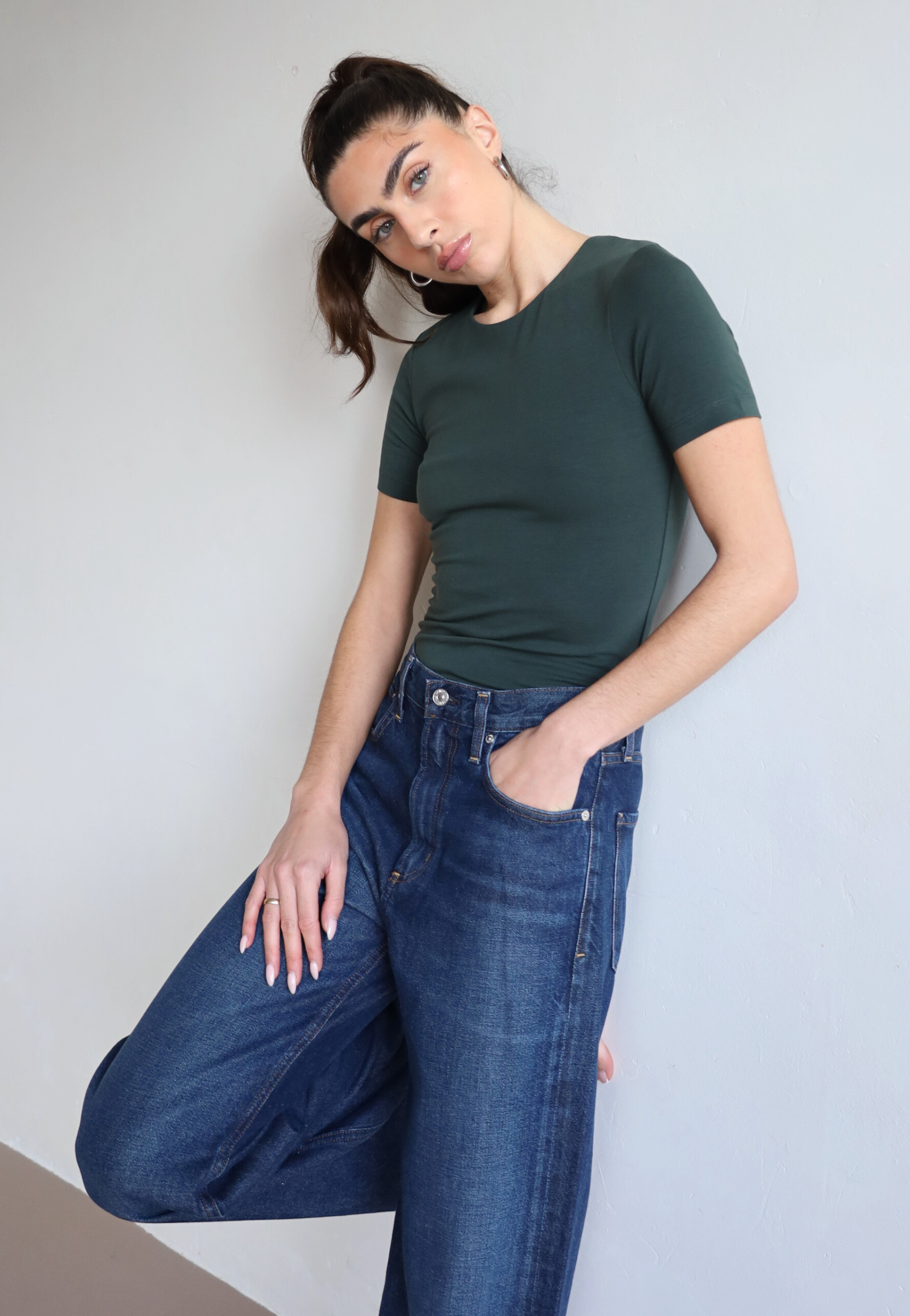 Organic Cotton Crew T-Shirt, Forest Green | Size: S Refurbished - N/A (Note: It's possible that "Pantee" refurbished available on Cerqular