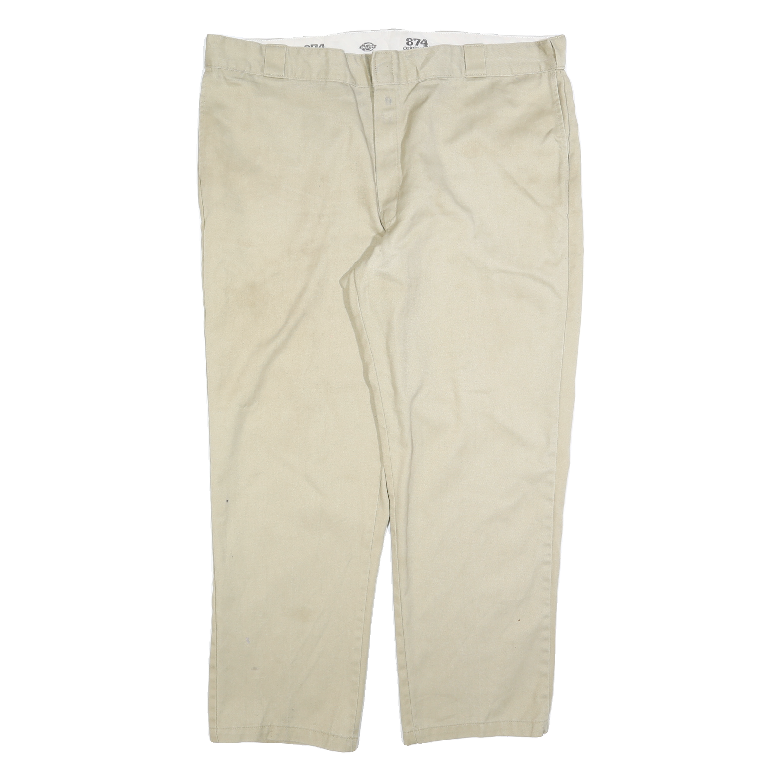 DICKIES Mens Cotton Beige Regular Fit Straight Trousers W44 L31 Workwear Zip Refurbished - N/A refurbished available on Cerqular