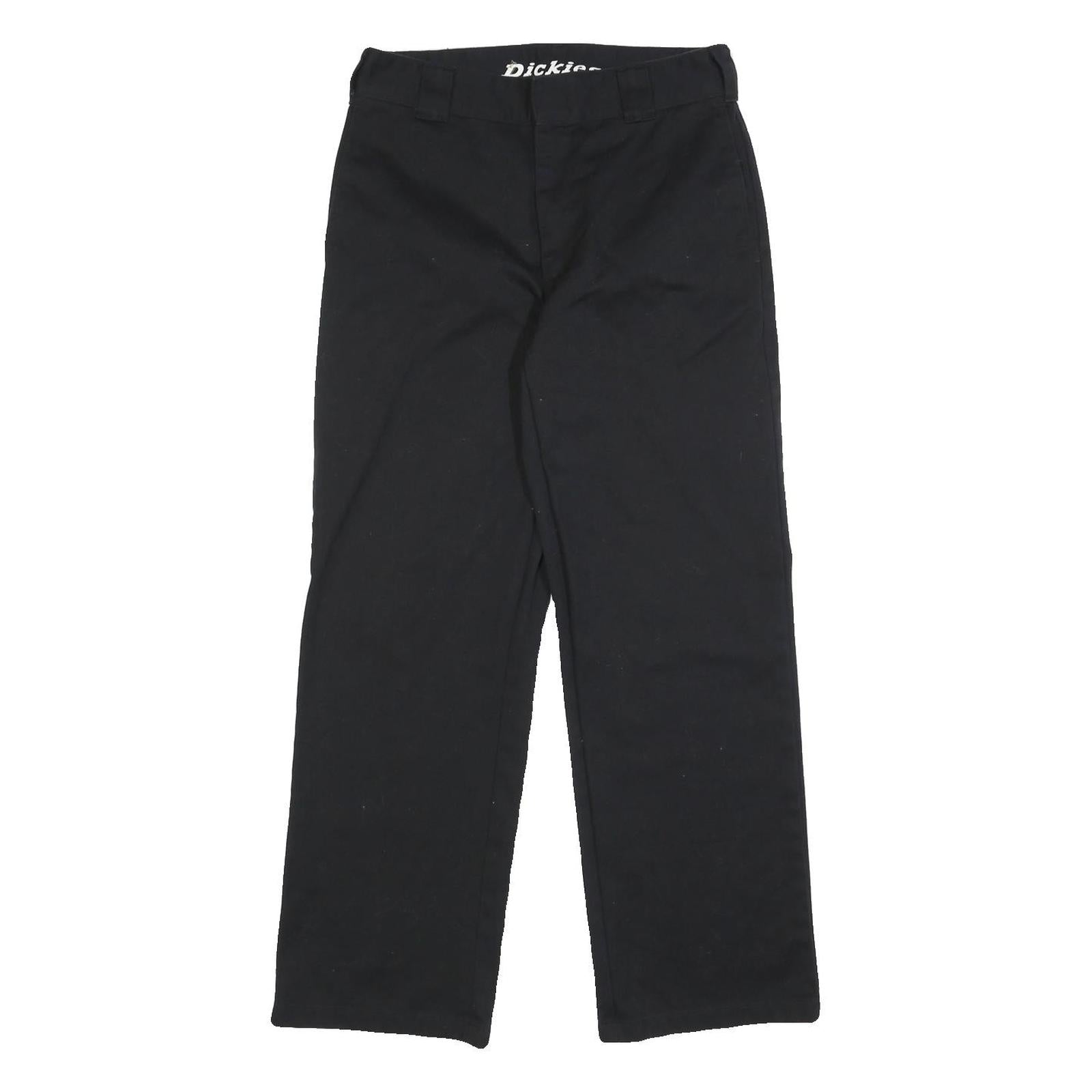 DICKIES Womens Cotton Blend Black Regular Fit Straight Leg Trousers W29 L28 Refurbished - N/A refurbished available on Cerqular