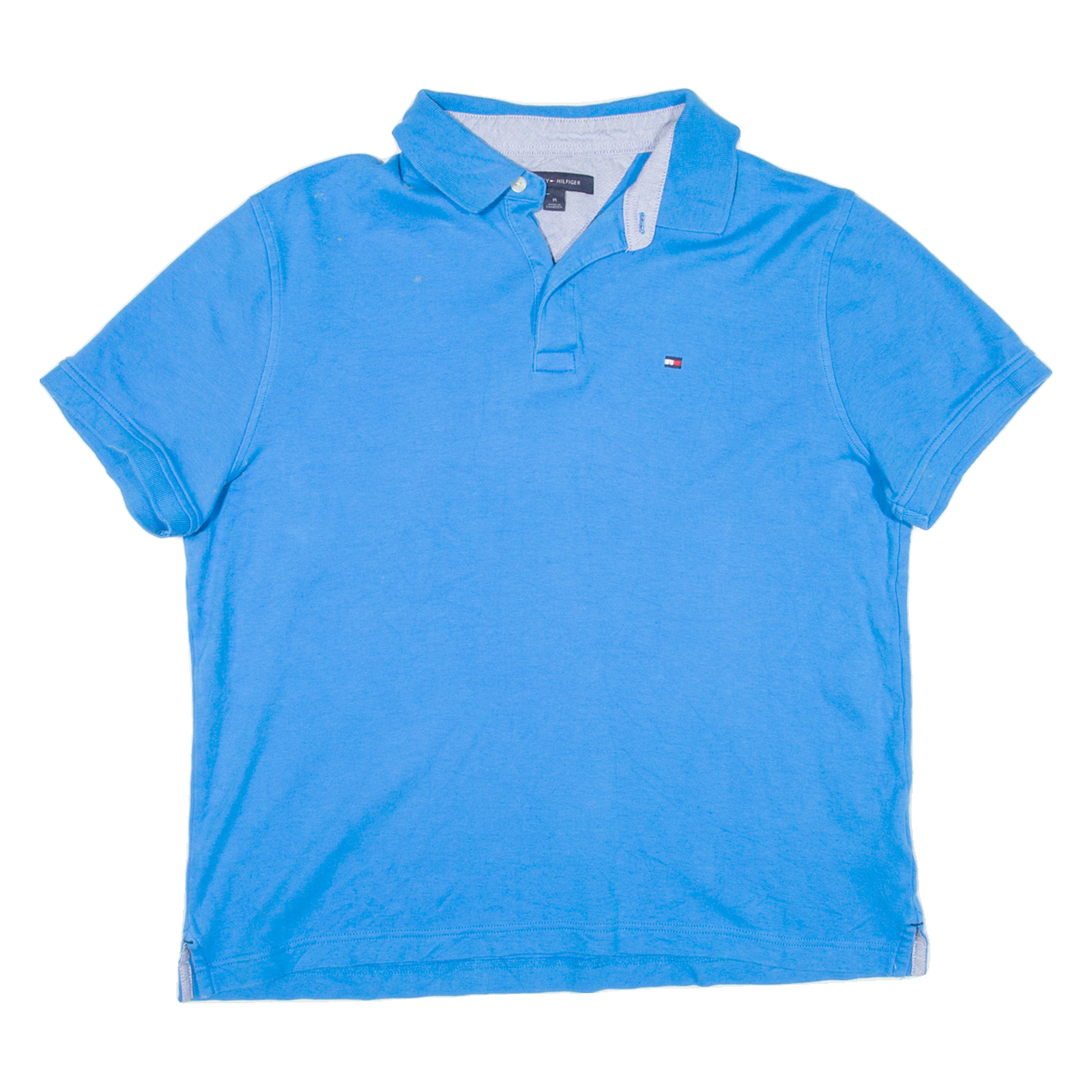 TOMMY HILFIGER Mens Polo Shirt Blue M Refurbished - N/A refurbished available on Cerqular