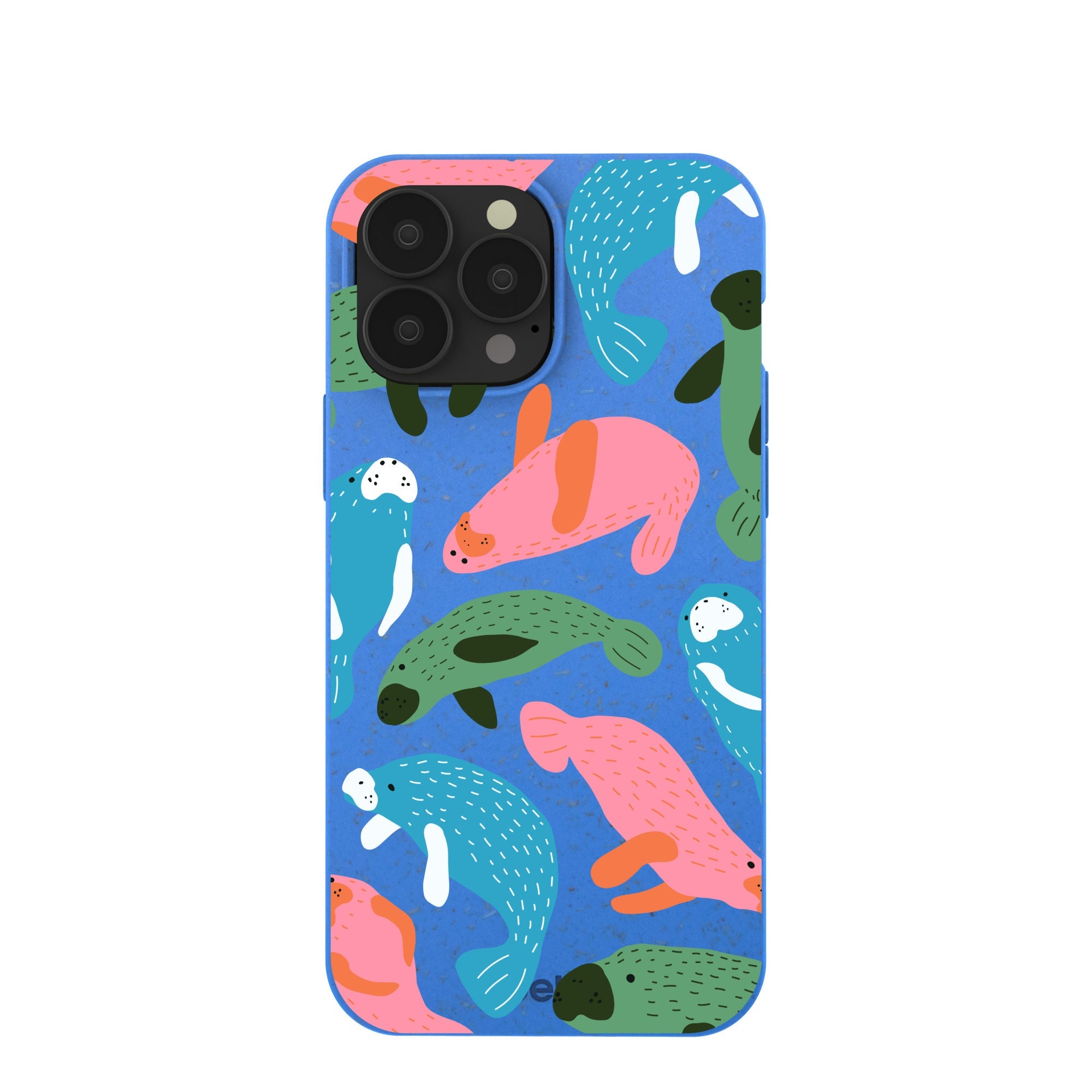 Electric Blue Sea Cows iPhone 13 Pro Max Case Refurbished - Pela Case refurbished available on Cerqular