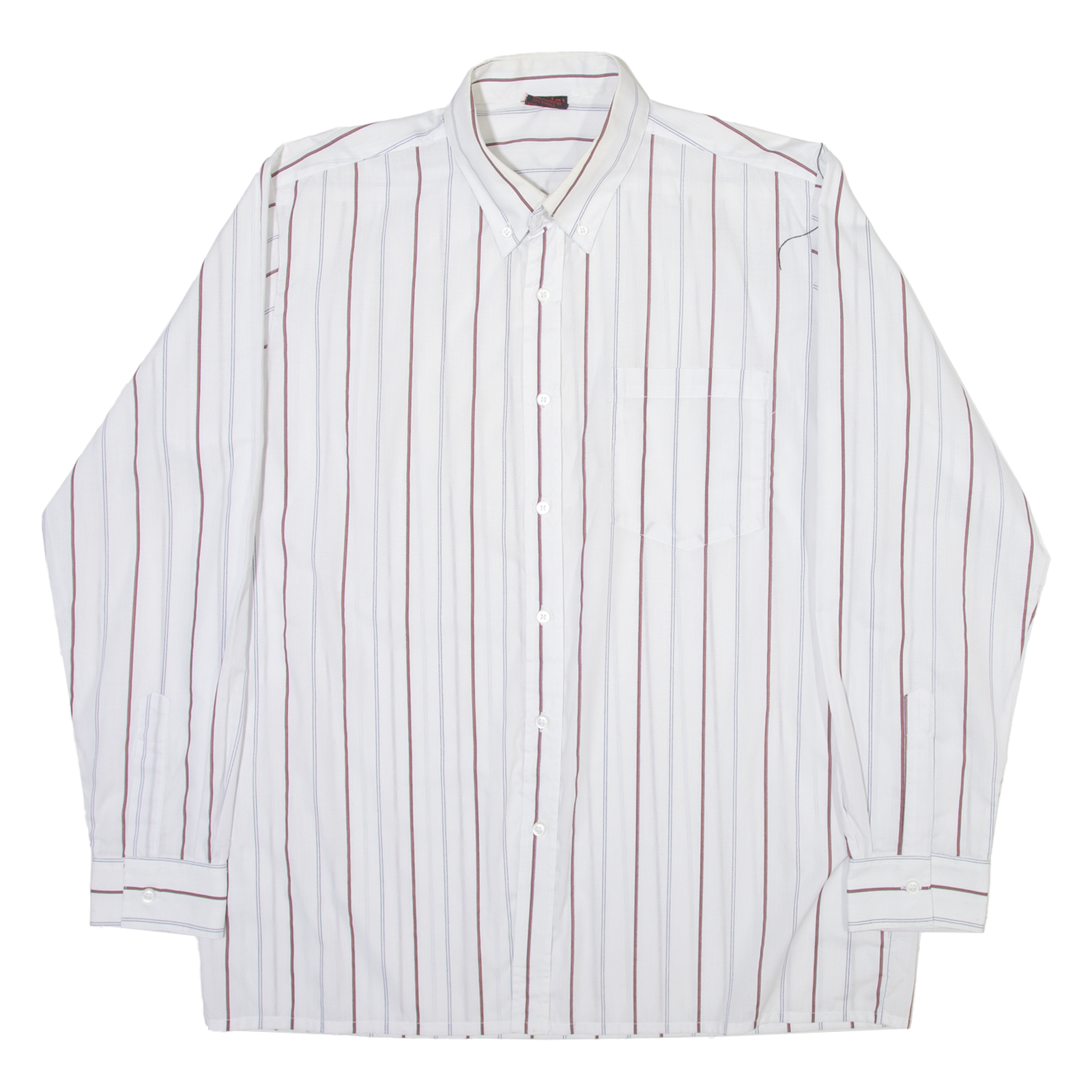 MASKU Mens Shirt White Striped Long Sleeve L Refurbished - N/A refurbished available on Cerqular