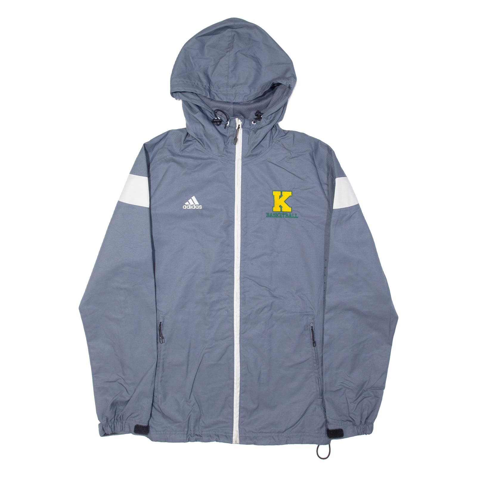 ADIDAS Mens Windbreaker Jacket Grey Hooded S Refurbished - N/A refurbished available on Cerqular