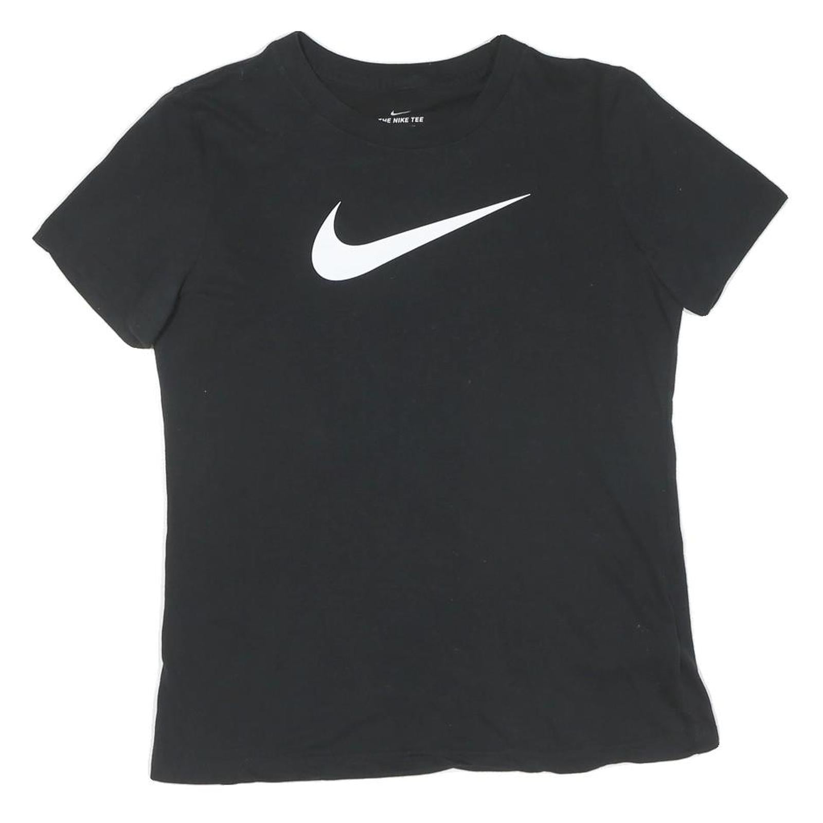 NIKE Mens Black S Short Sleeve Crew Neck Graphic T-Shirt Refurbished - N/A refurbished available on Cerqular